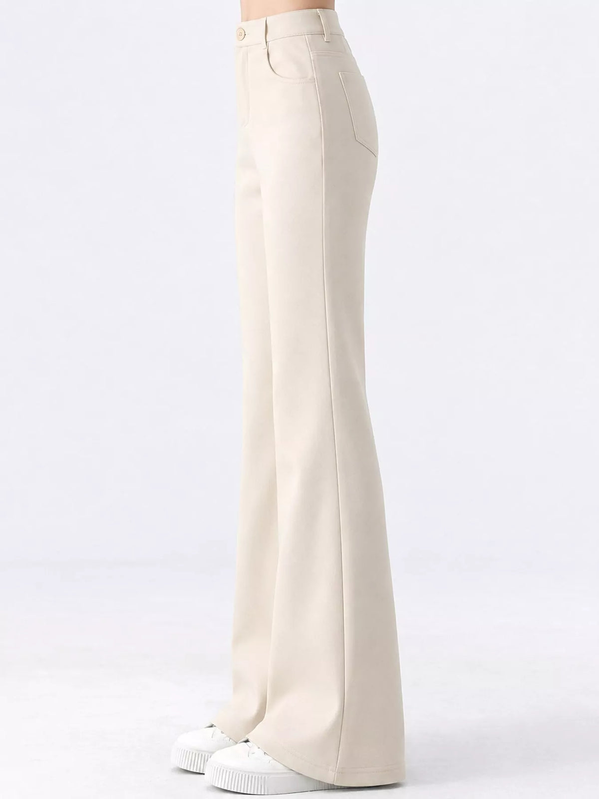 High-Waisted Straight-Leg Pants, Plus Size
