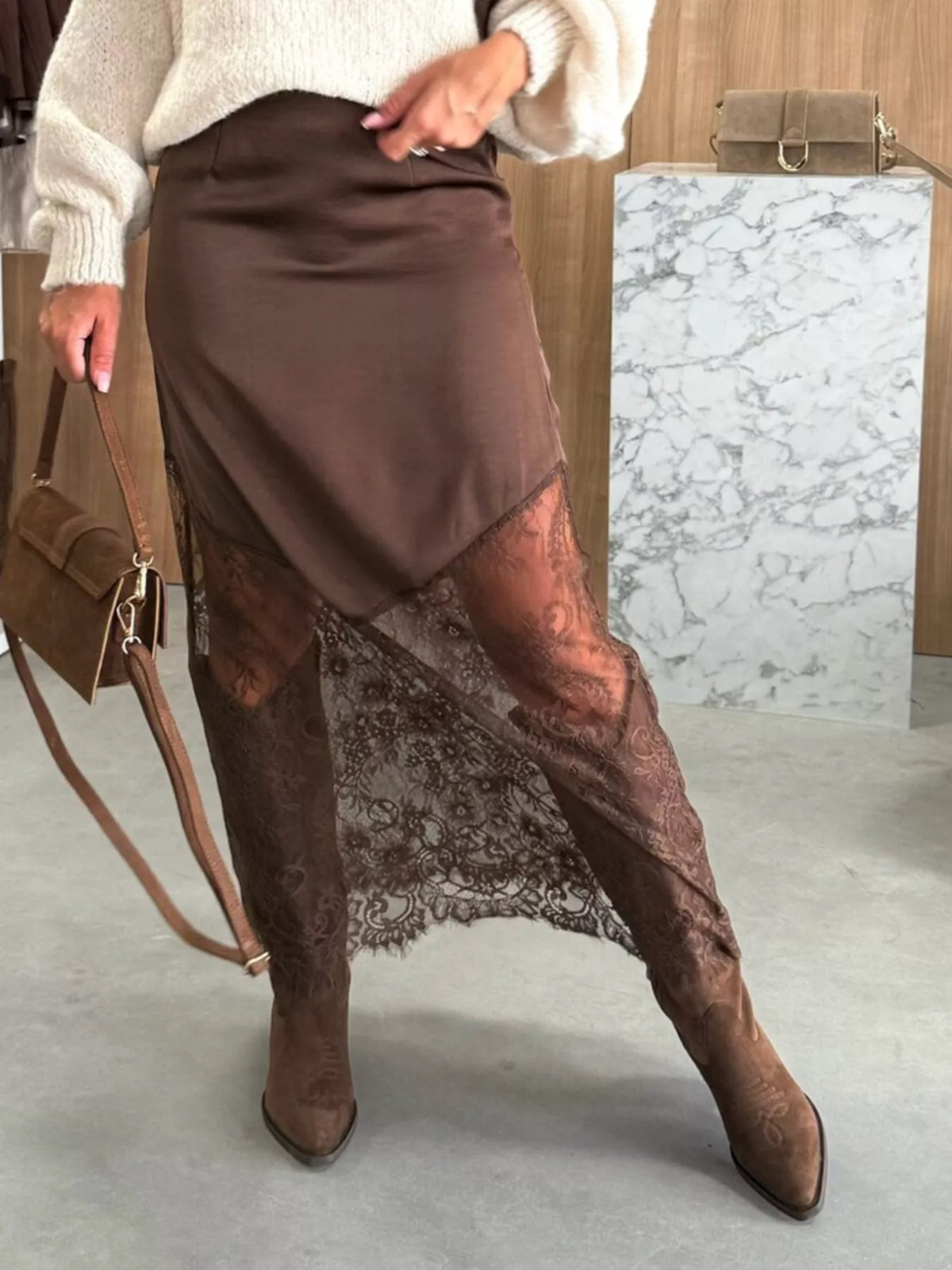 Lace-Trim Skirt