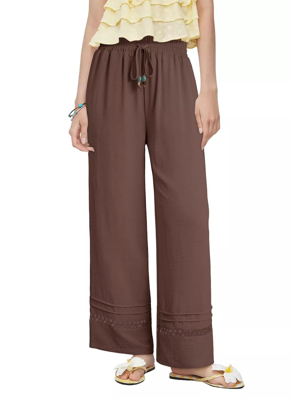 Tie-Waist Wide-Leg Pants