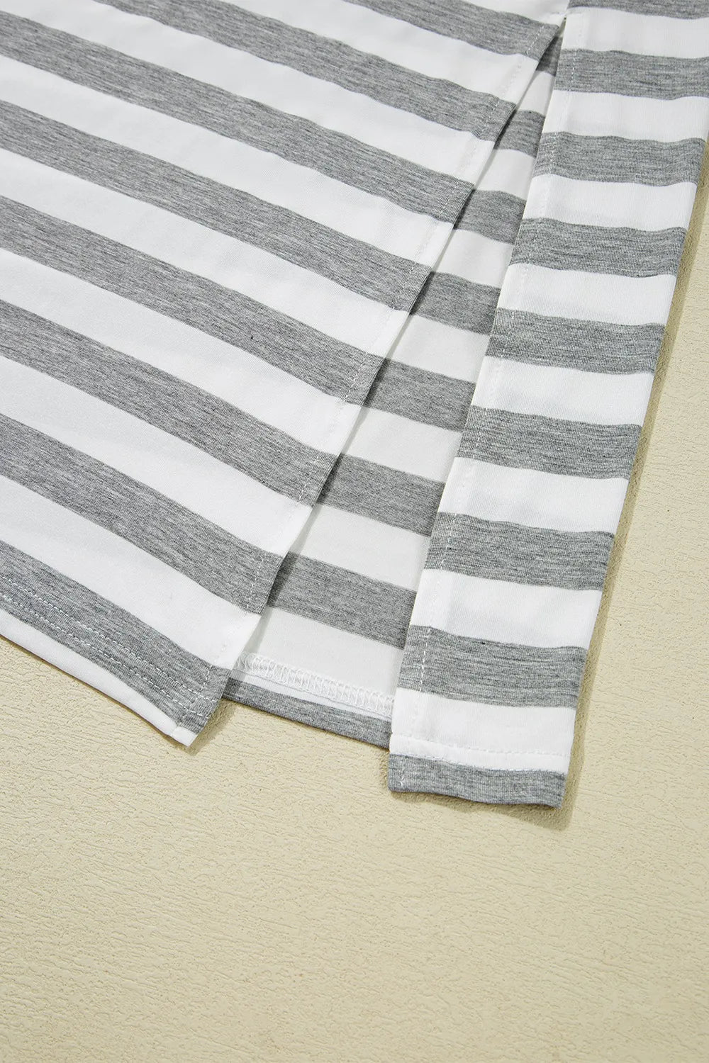 Striped V-Neck Midi T-Shirt Dress