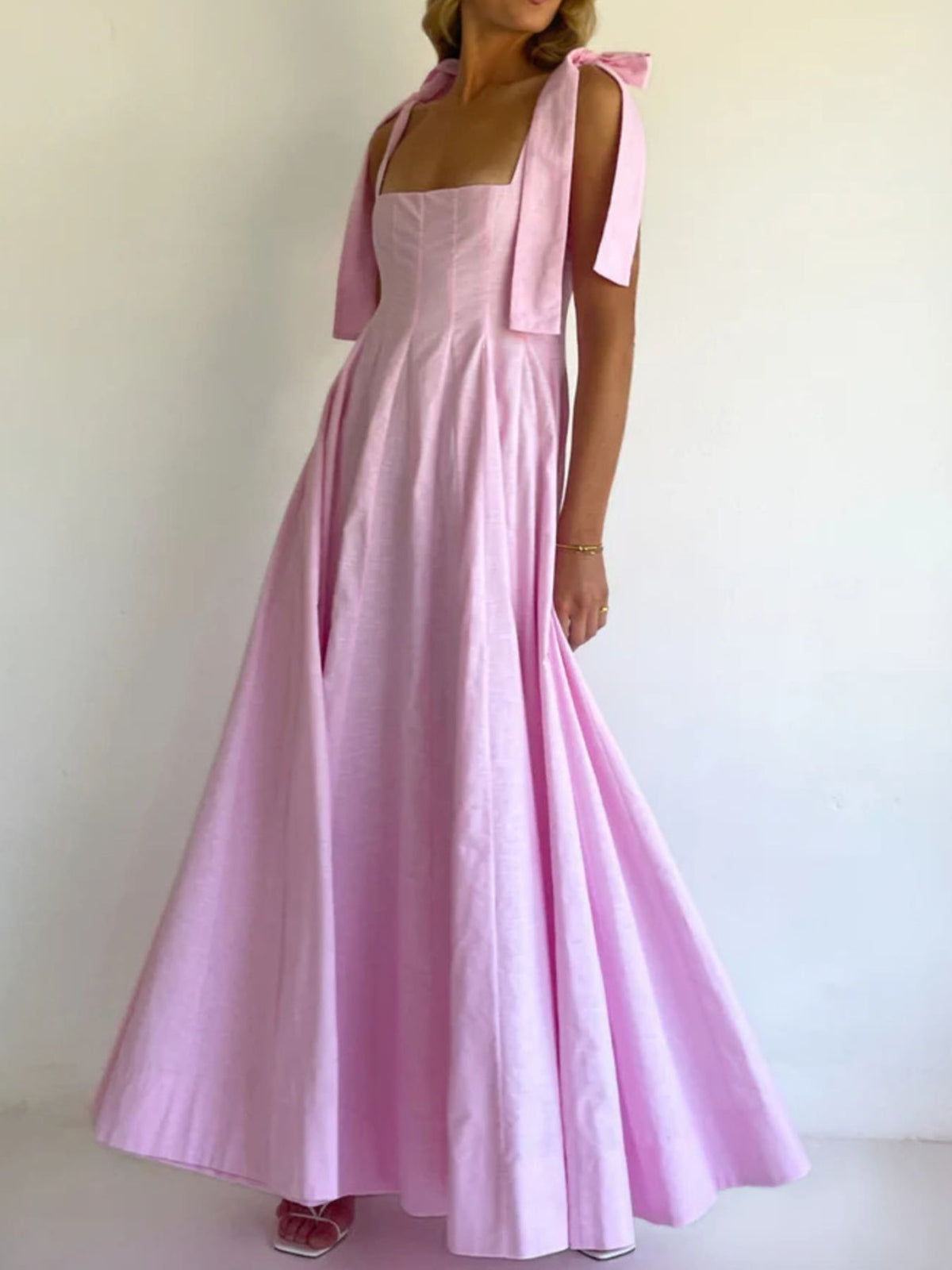 Gradient Tie Shoulder Maxi Dress
