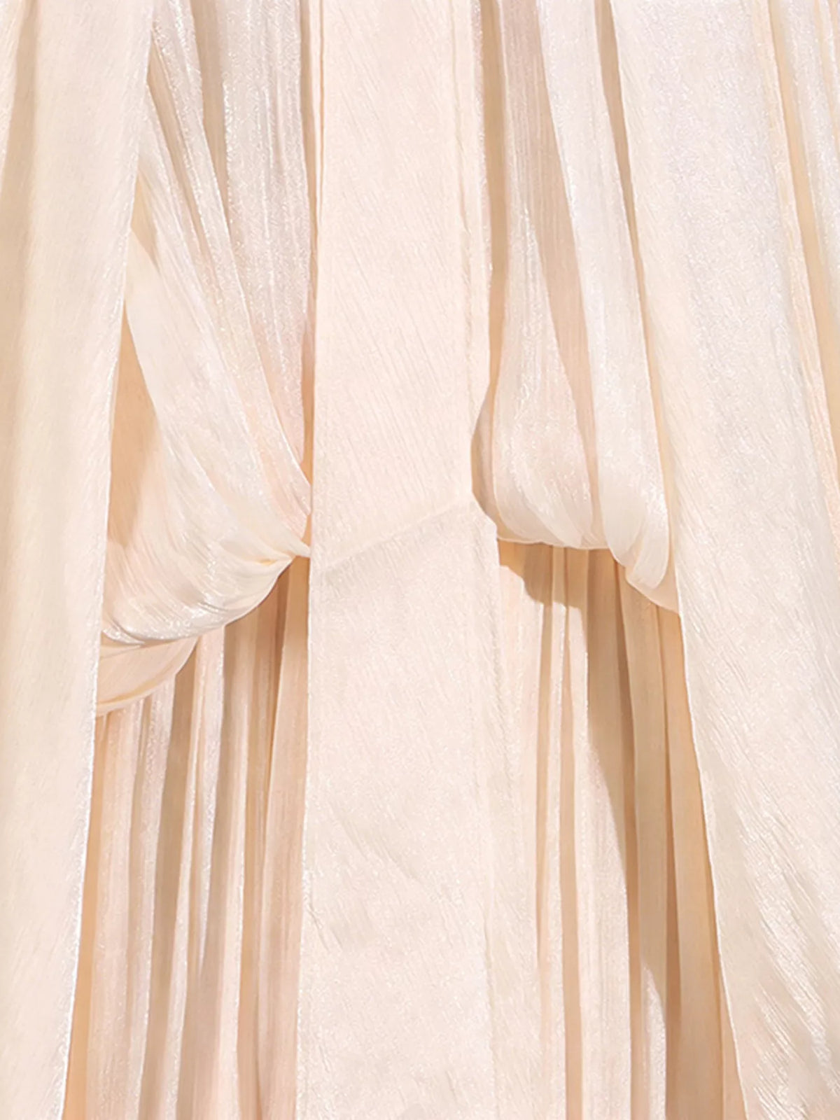 Tie-Front Balloon Sleeve Midi Dress