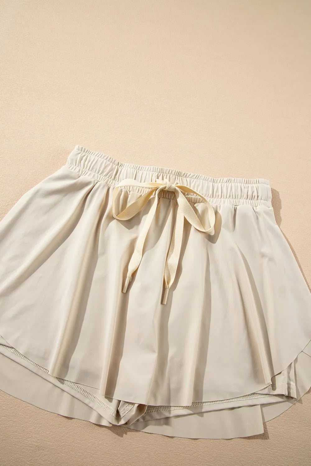 Drawstring High-Waist Active Skorts