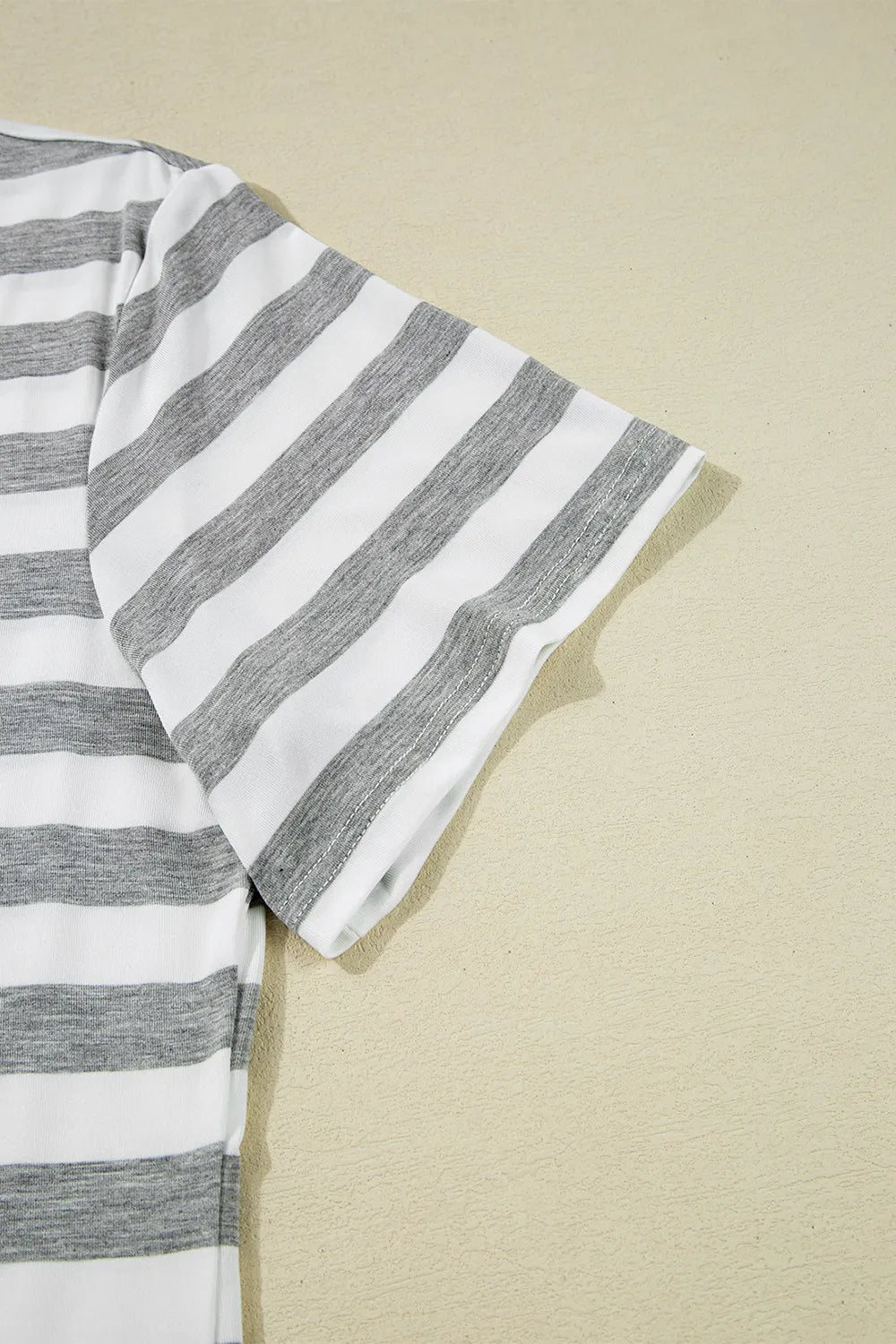 Striped V-Neck Midi T-Shirt Dress