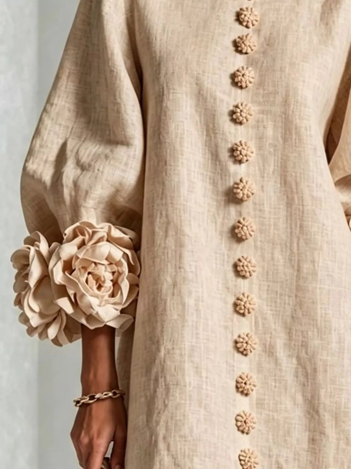 3D Floral Applique Mini Dress