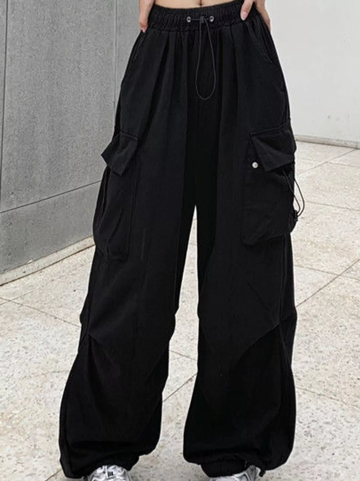 Oversized Drawstring Cargo Pants