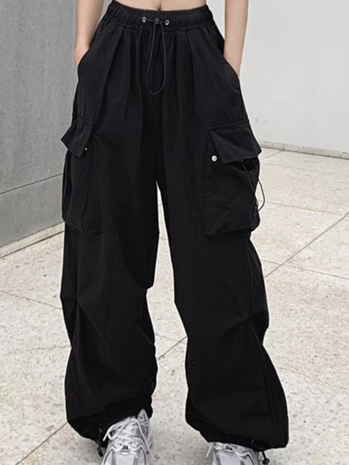 Oversized Drawstring Cargo Pants