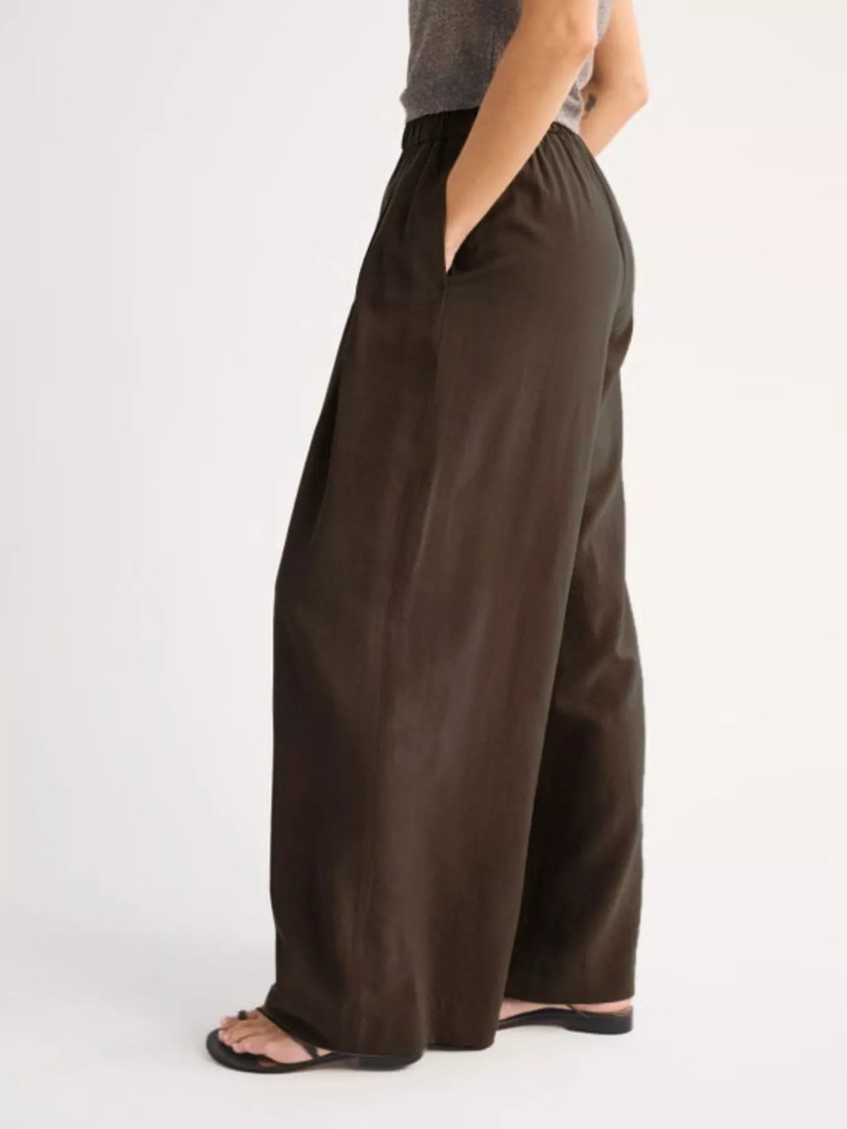 Elastic-Waist Relaxed Fit Pants