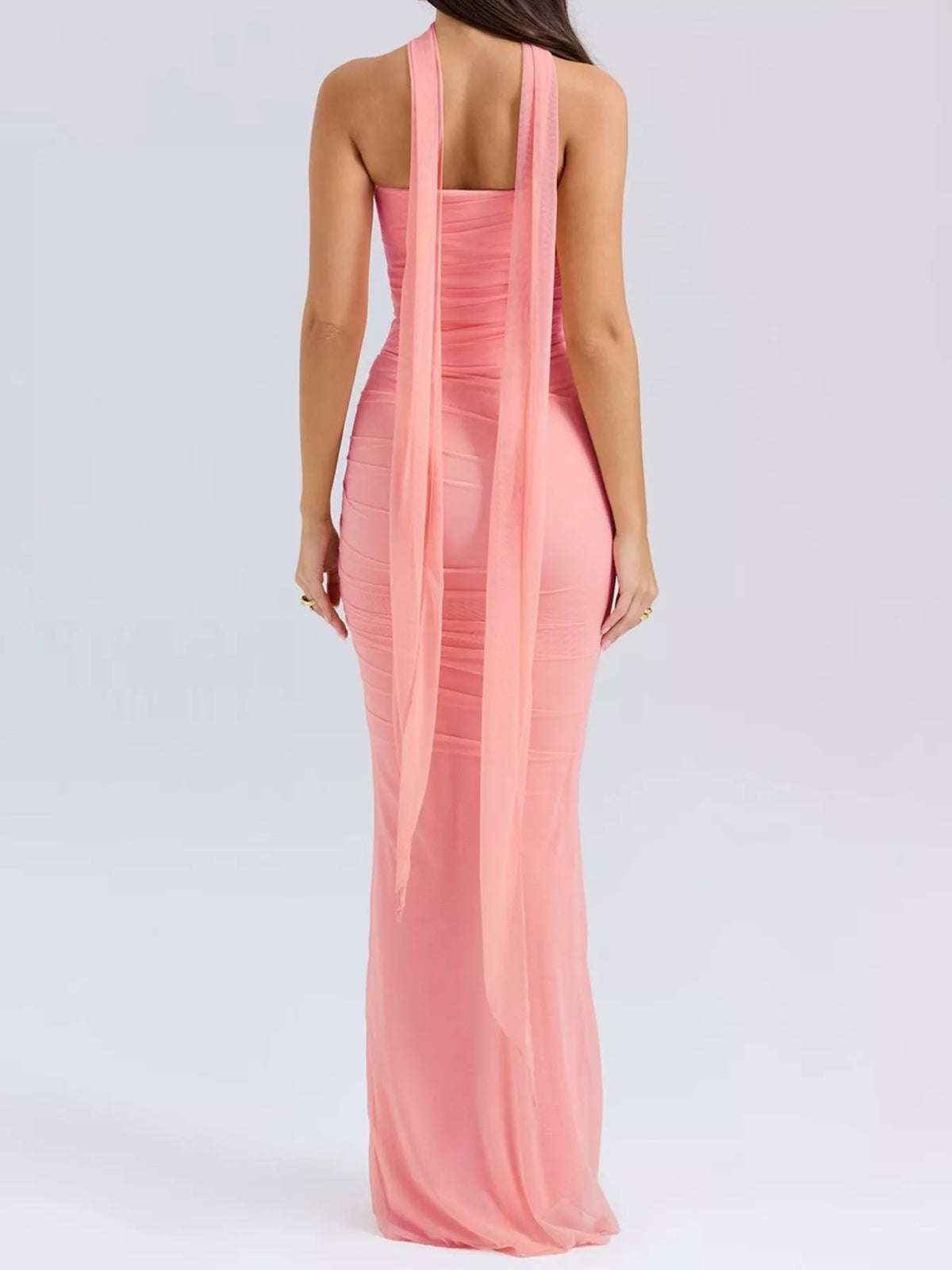Ruched Tube Top and Maxi Skirt Set