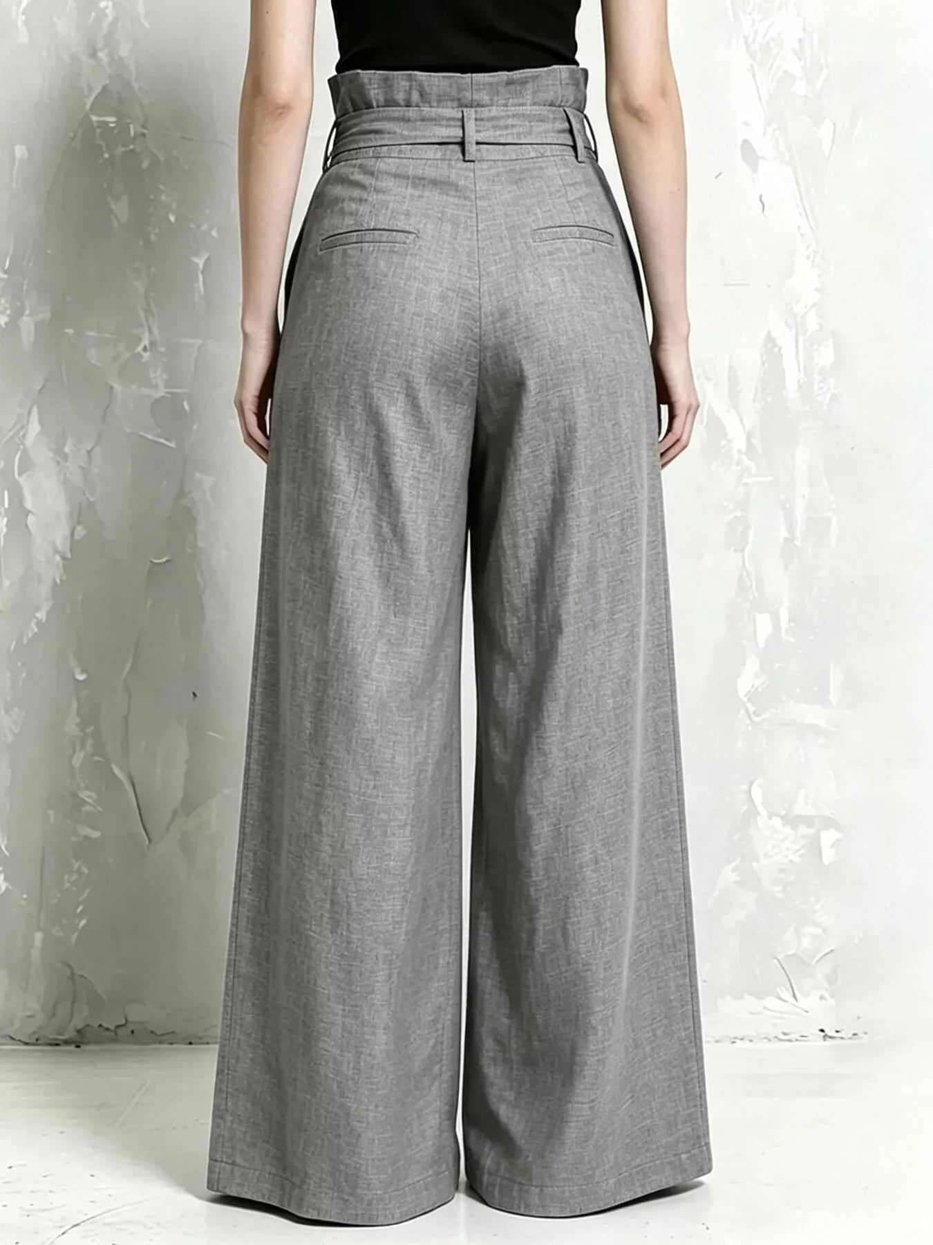Paperbag Waist Wide Leg Pants