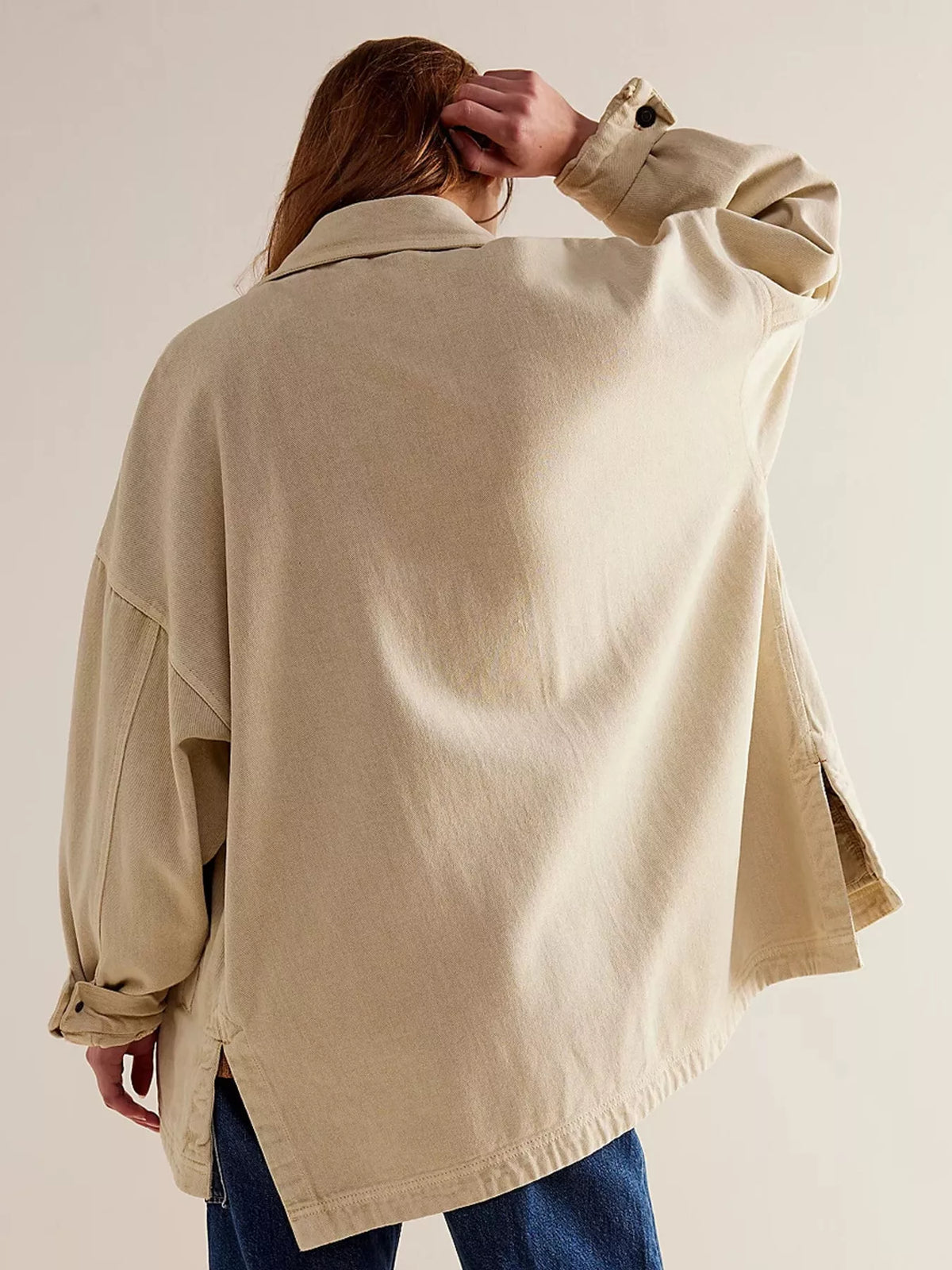 Button-Up Long Sleeve Denim Jacket