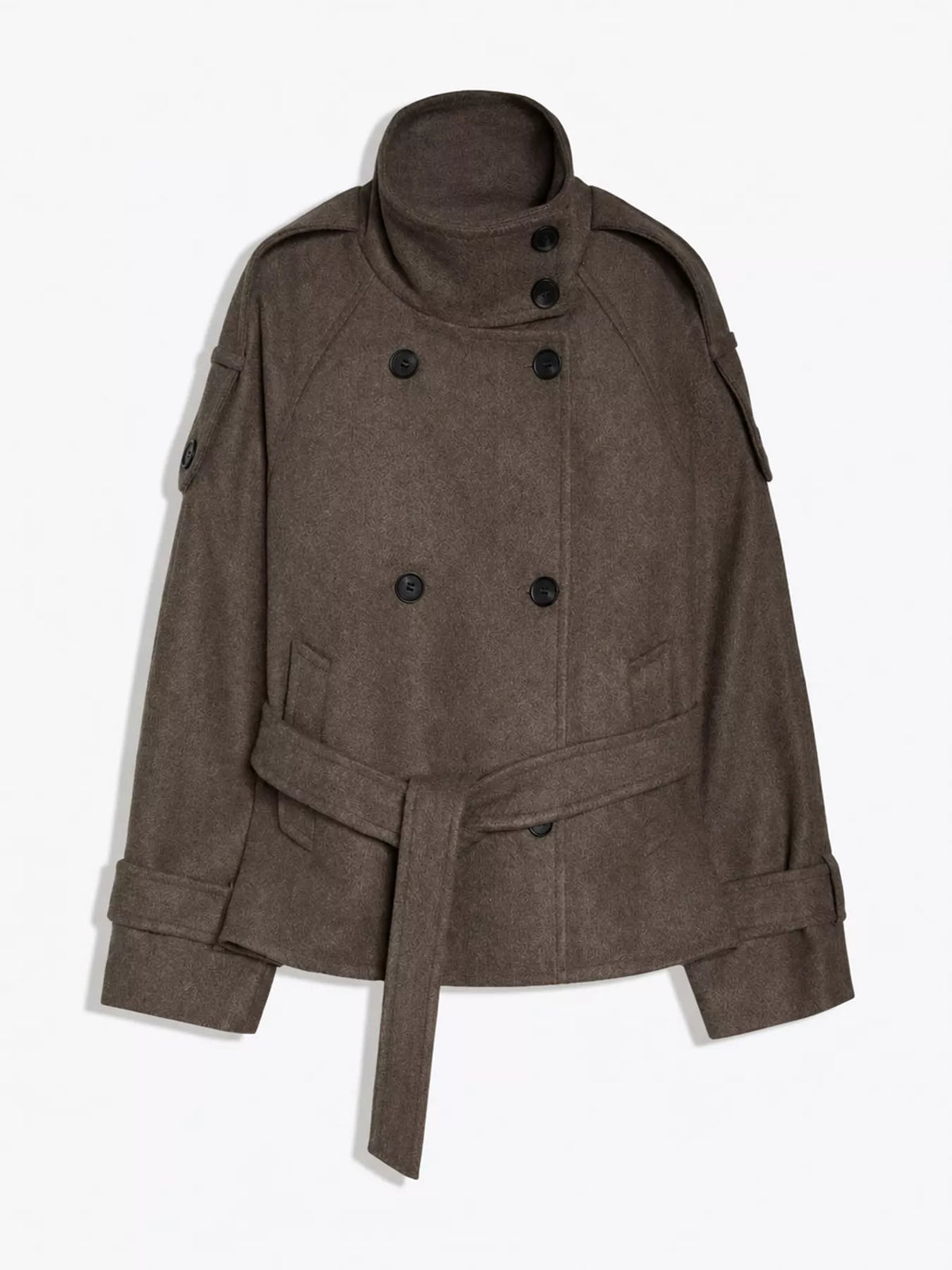 Double-Breasted Belted Thermal Coat