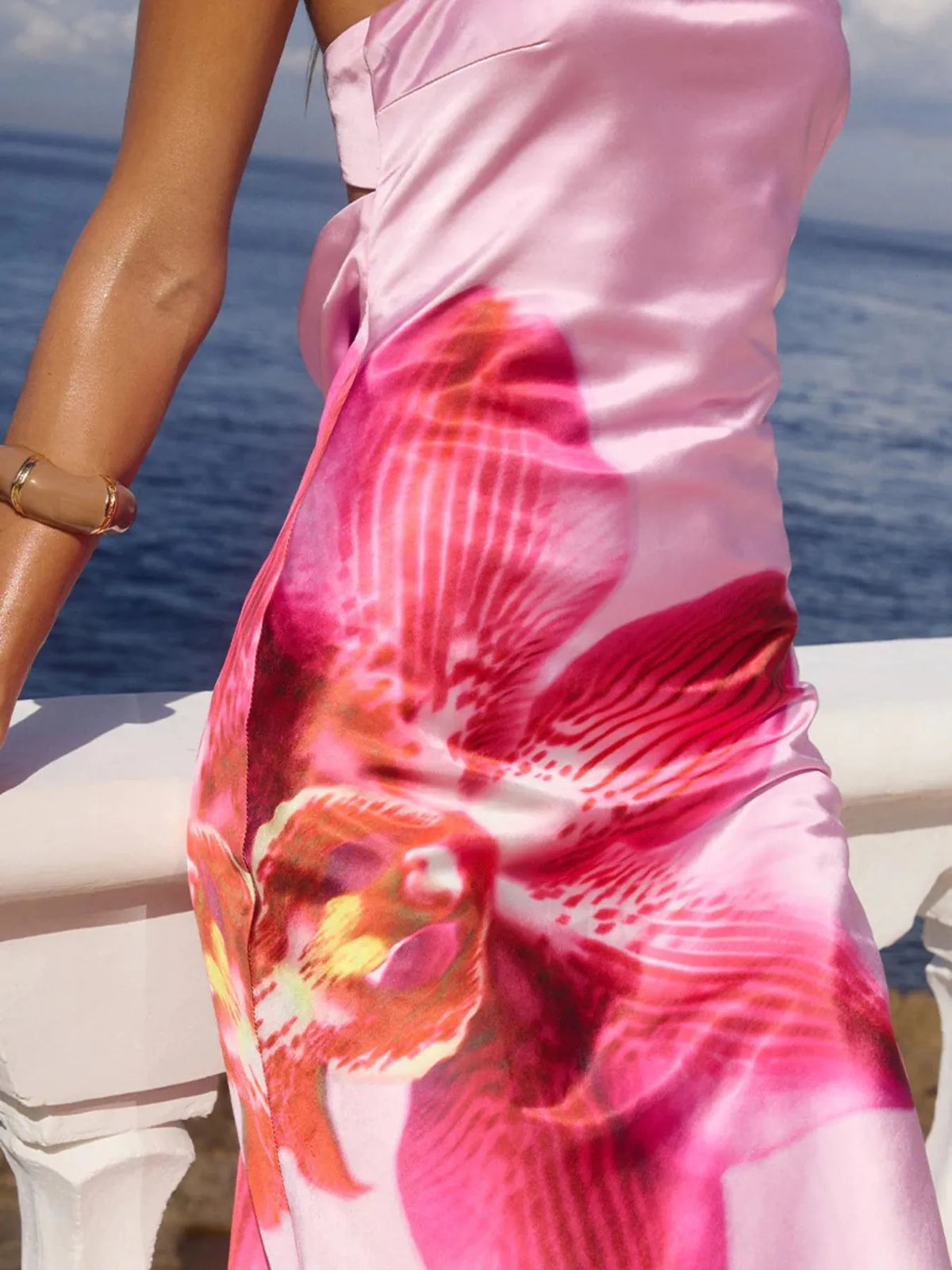 Printed Tube Maxi Dress