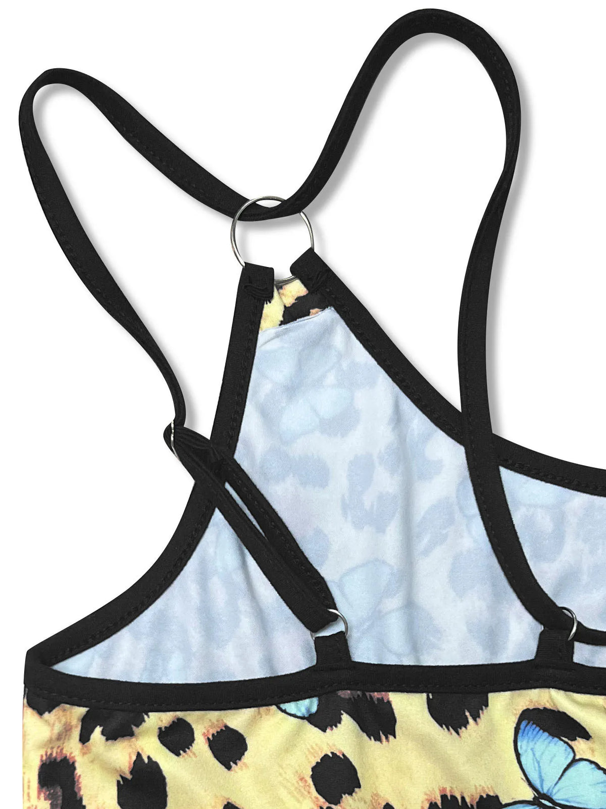 Leopard Print Mini Cami Dress in Yellow