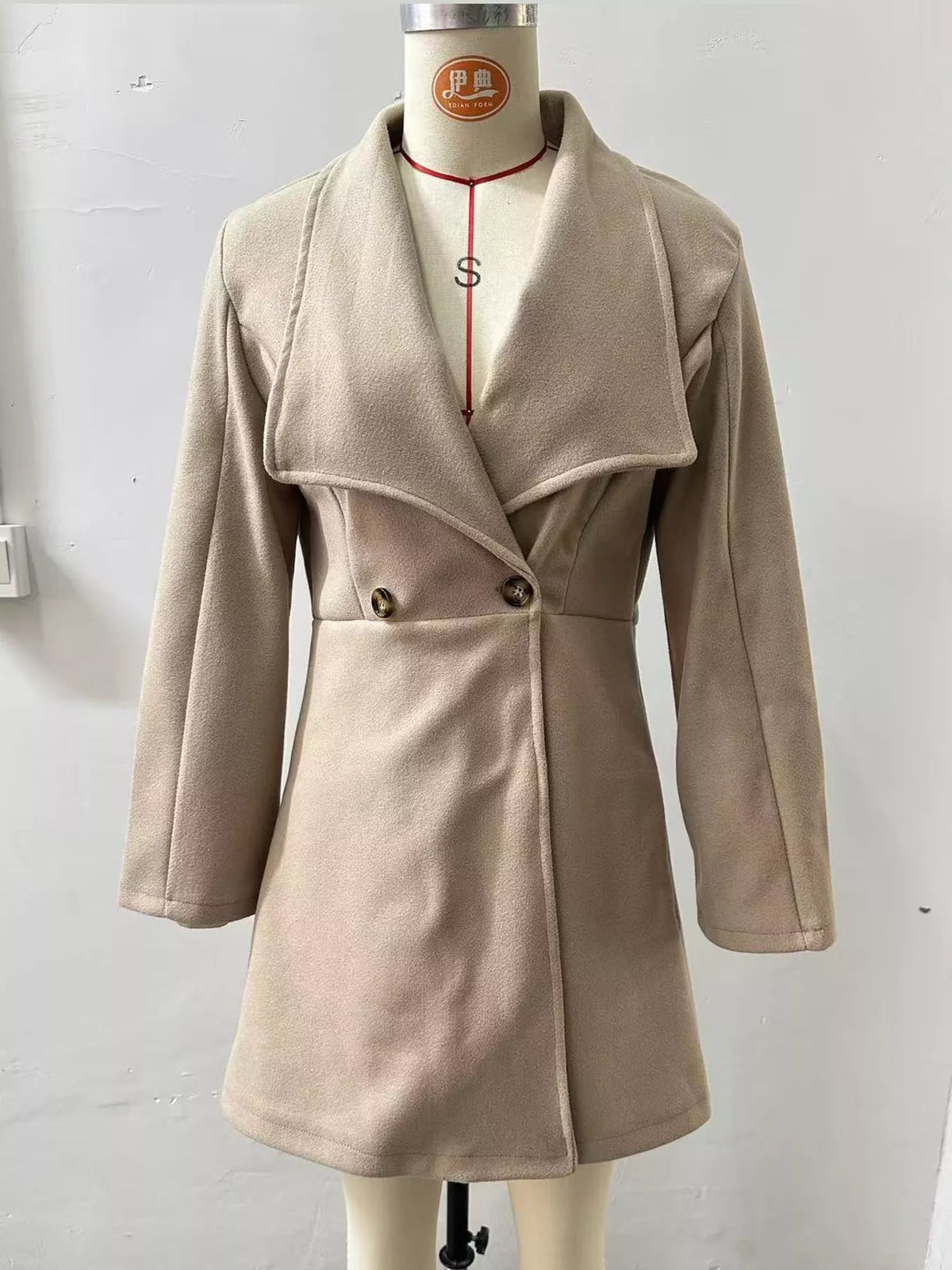 Double-Breasted Slim-Fit Coat