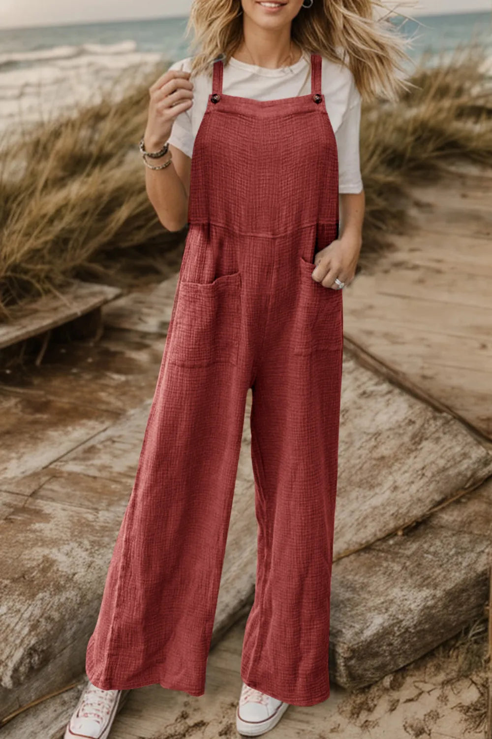 Wide-Leg Pocket Jumpsuit