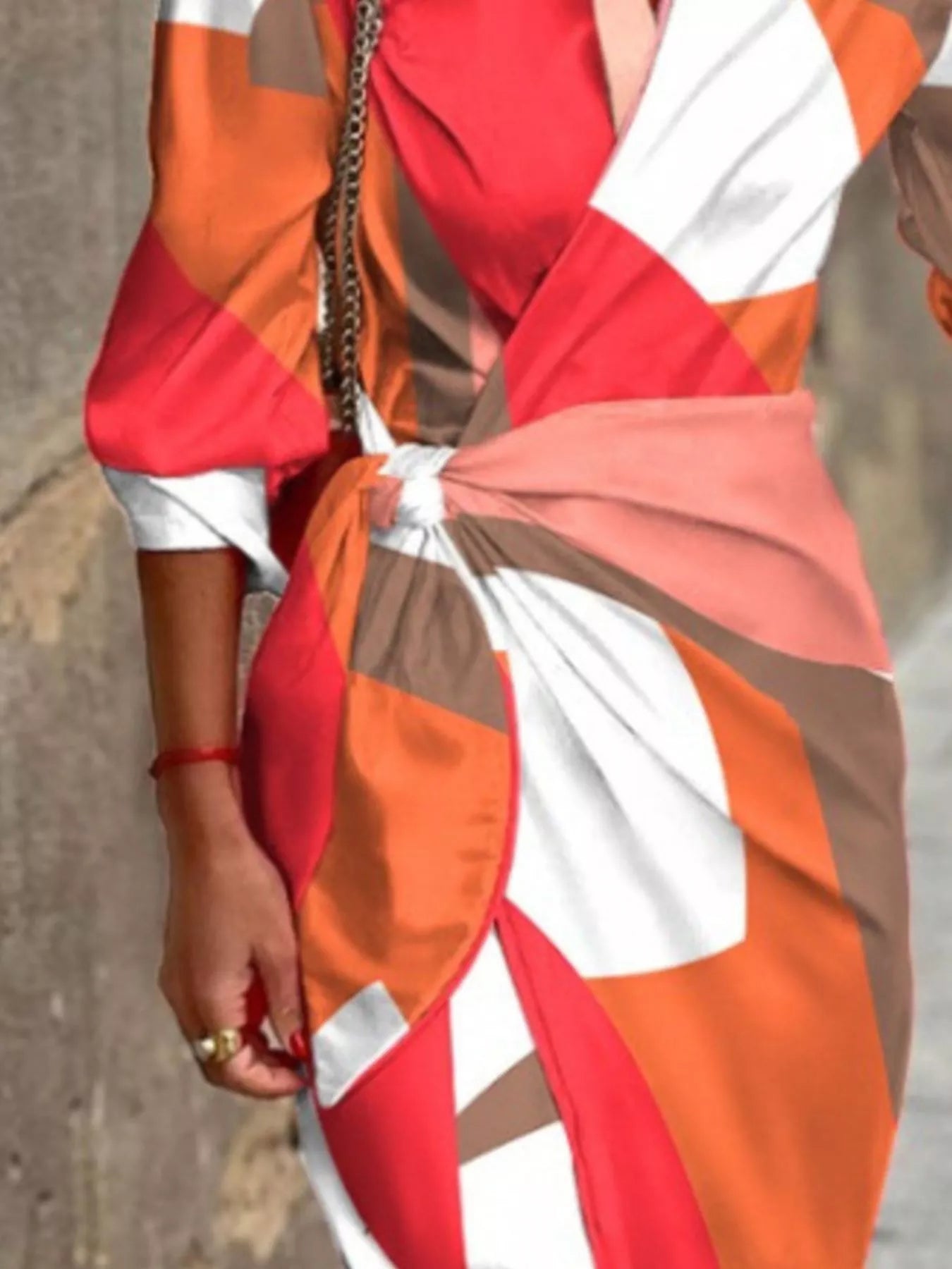 Printed Collared Shirt Dress