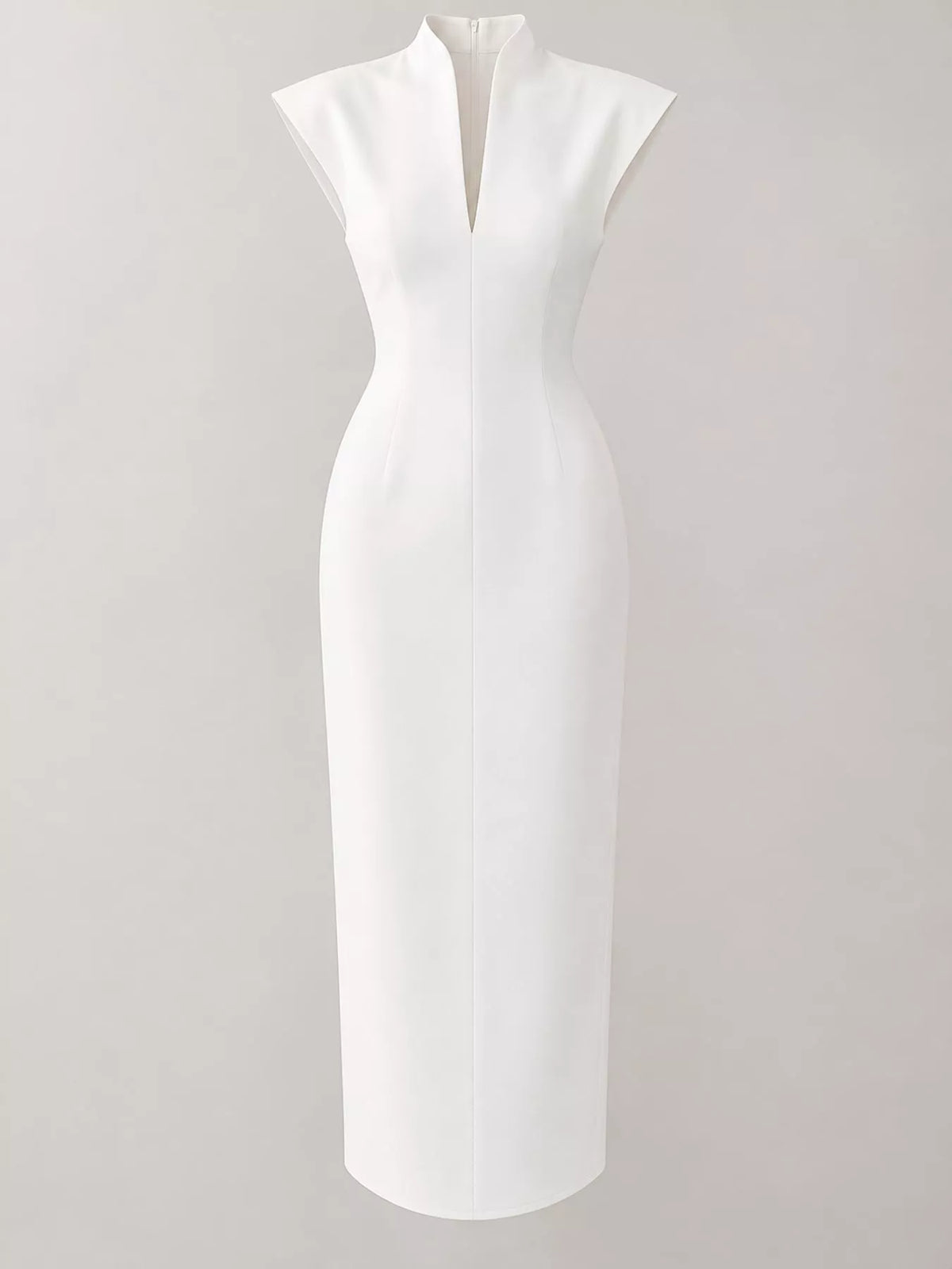 Slit Sleeveless Bodycon Midi Dress
