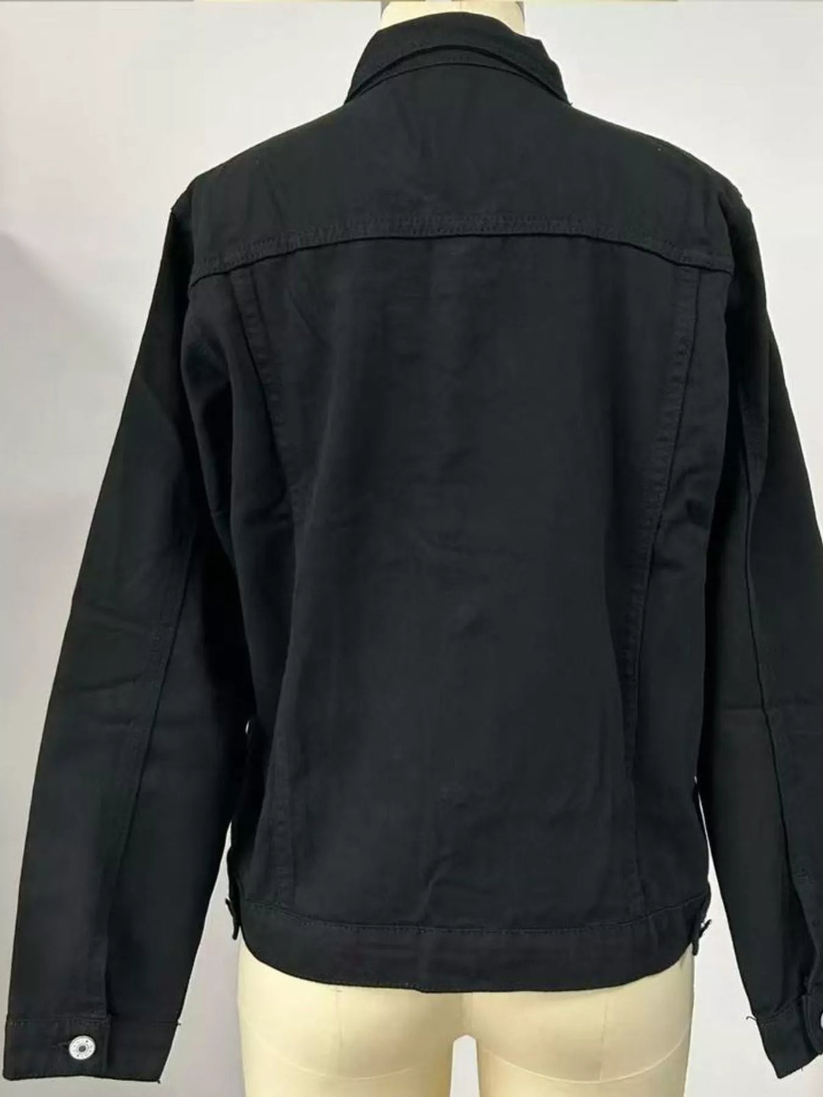 Slim-Fit Button-Up Denim Jacket by Dreamy Drapes