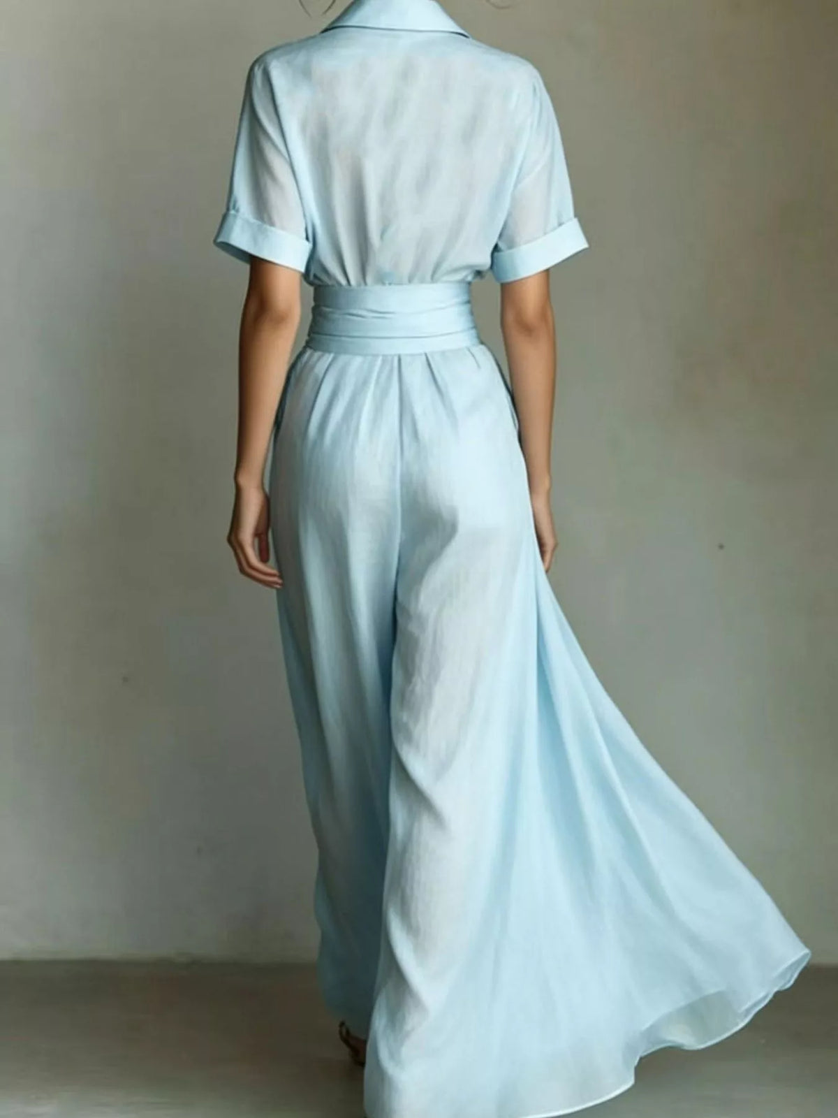 Collared Maxi Shirt Dress