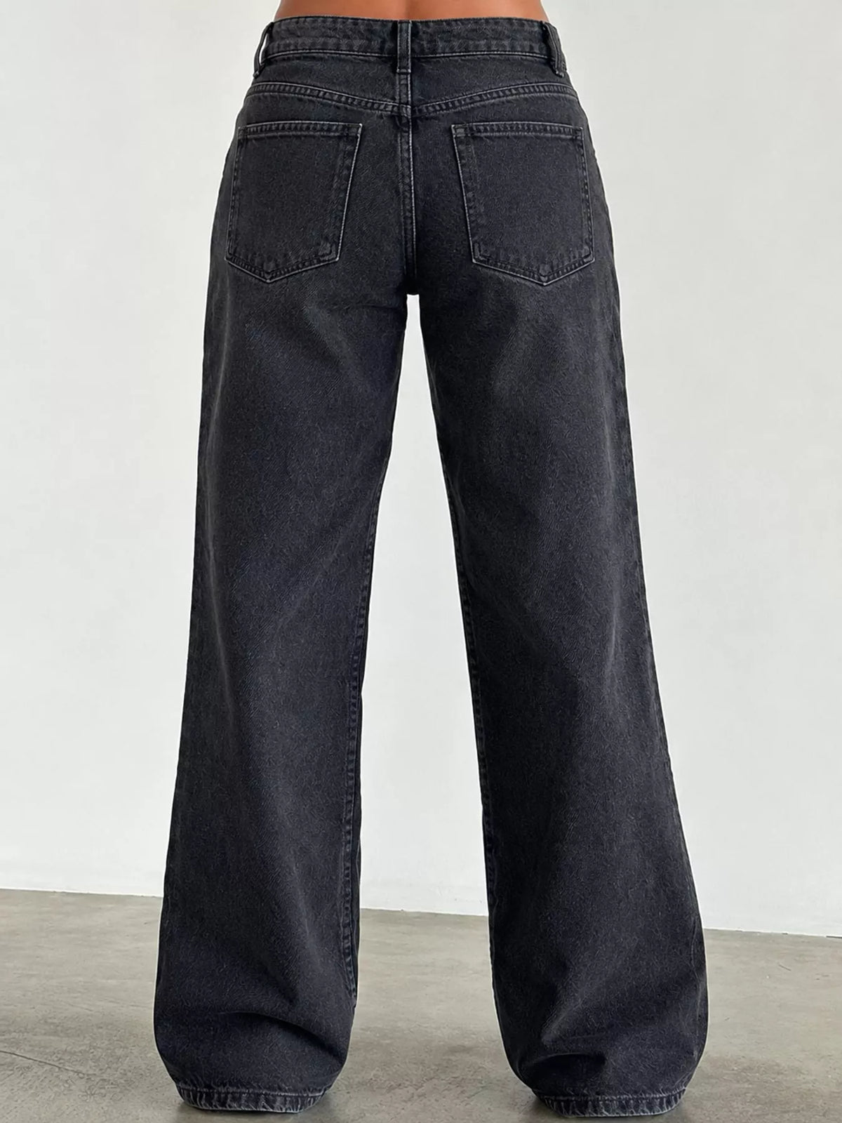 Wide-Leg Vintage Wash Jeans