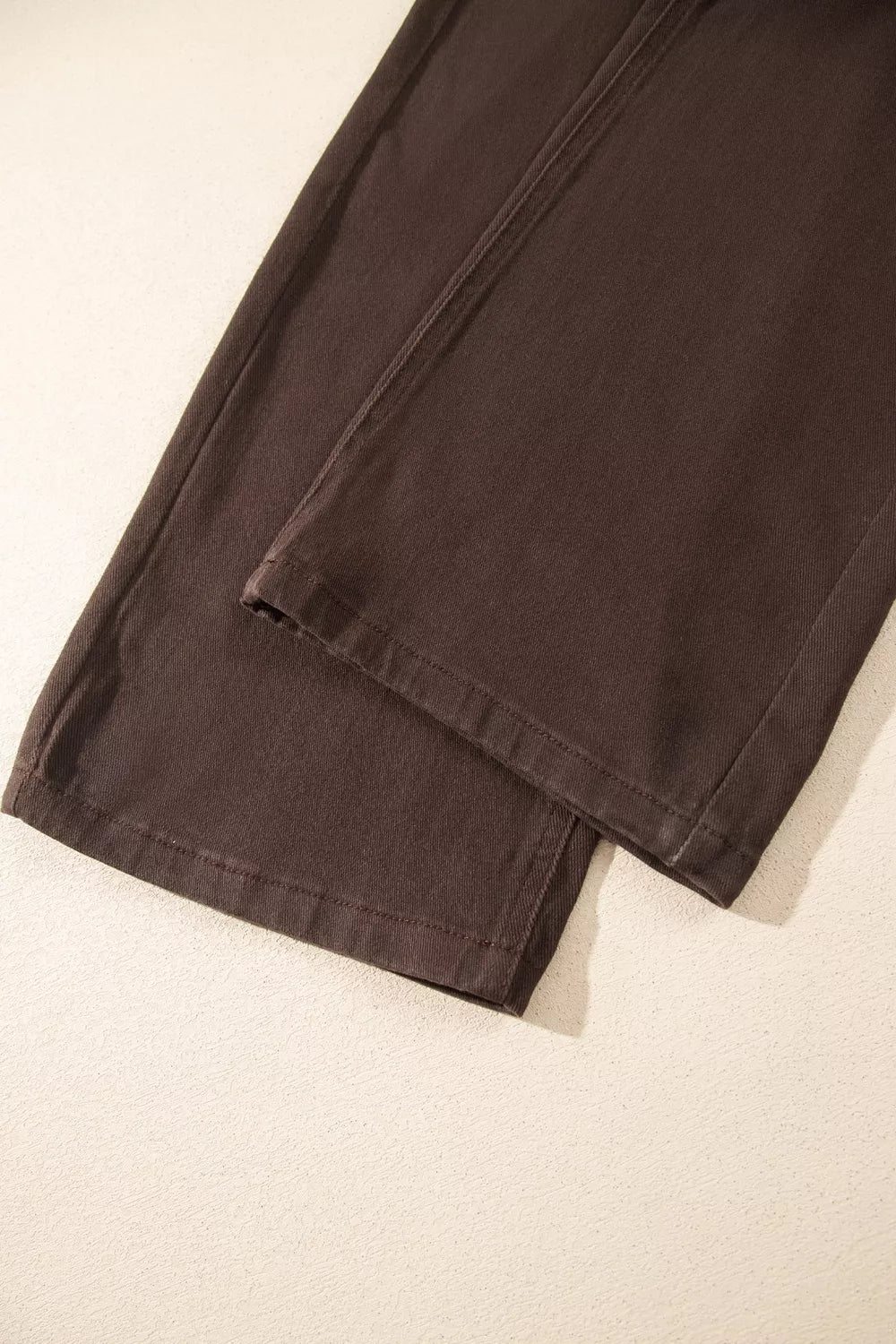 Western Colorblock Straight Leg Jeans in Dark Brown