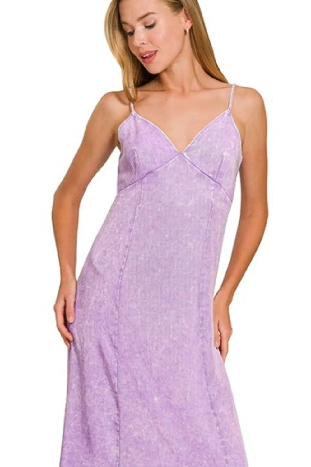 Zenana Tencel Maxi Dress in Lavender in B lavender