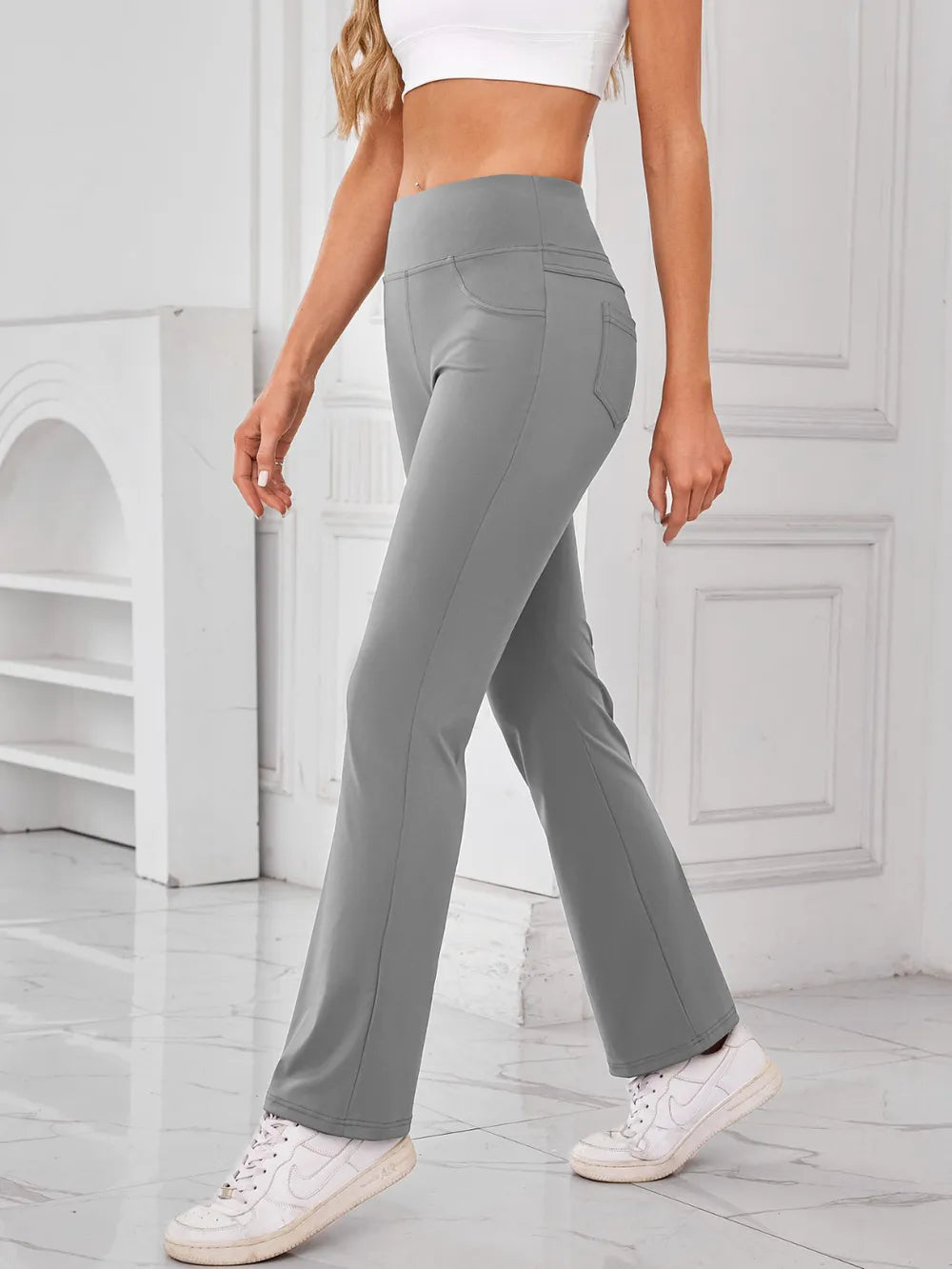 High Waist Active Pants with Pockets