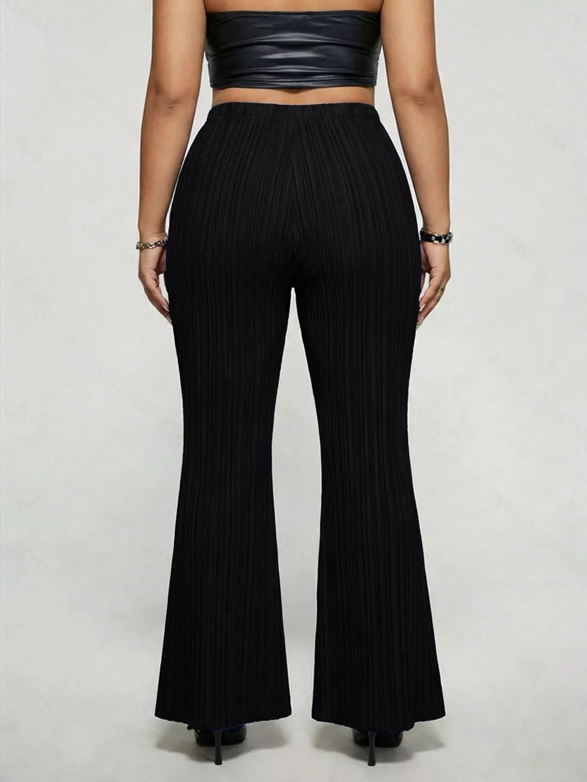 Plus Size High Waist Flare Pants