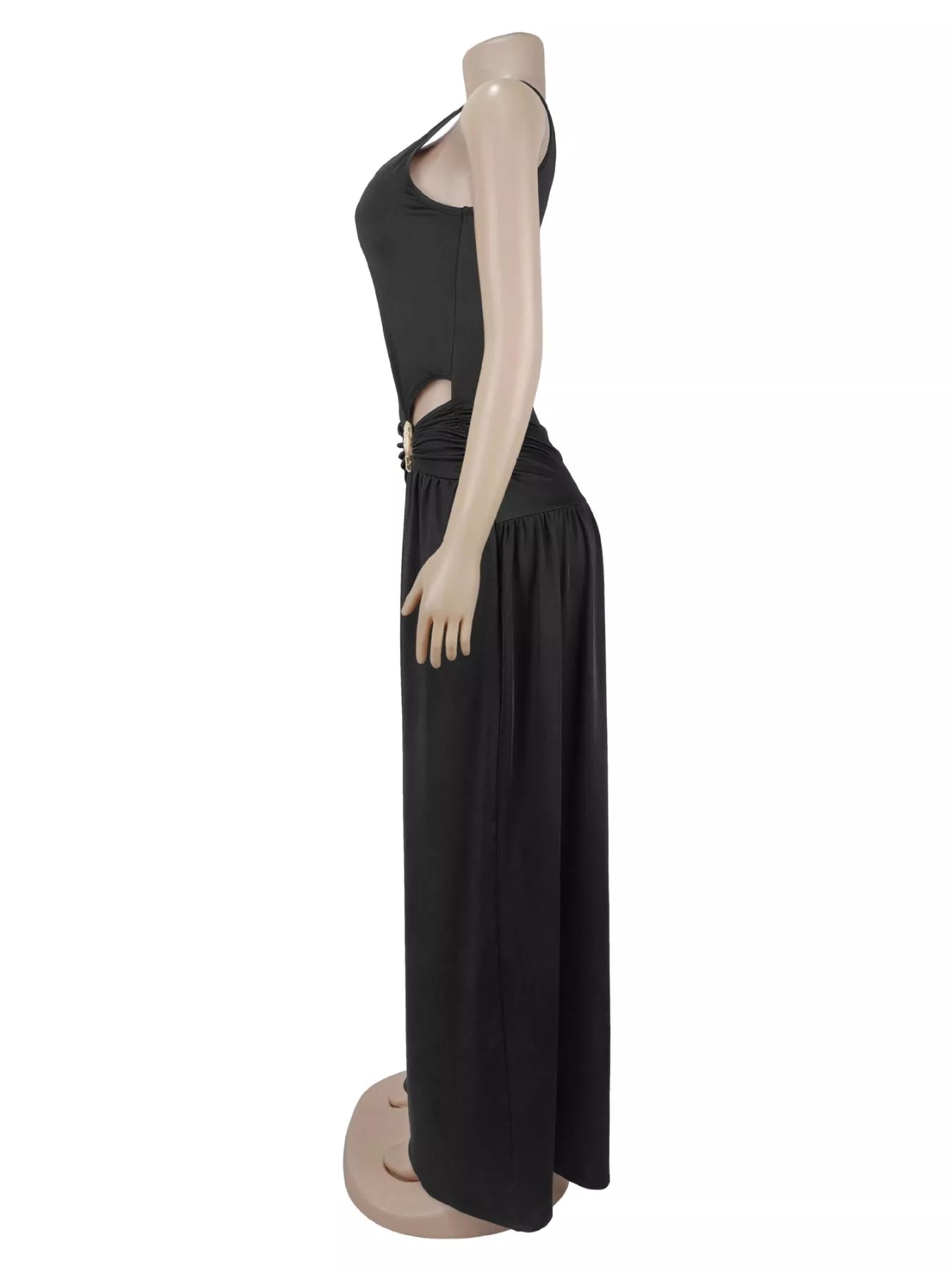 Cutout Sleeveless Wide-Leg Jumpsuit
