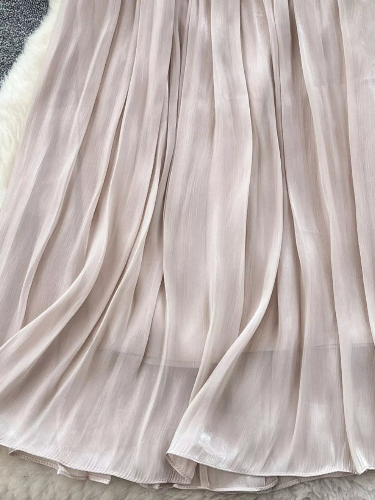 Pleated High-Waist Maxi Skirt