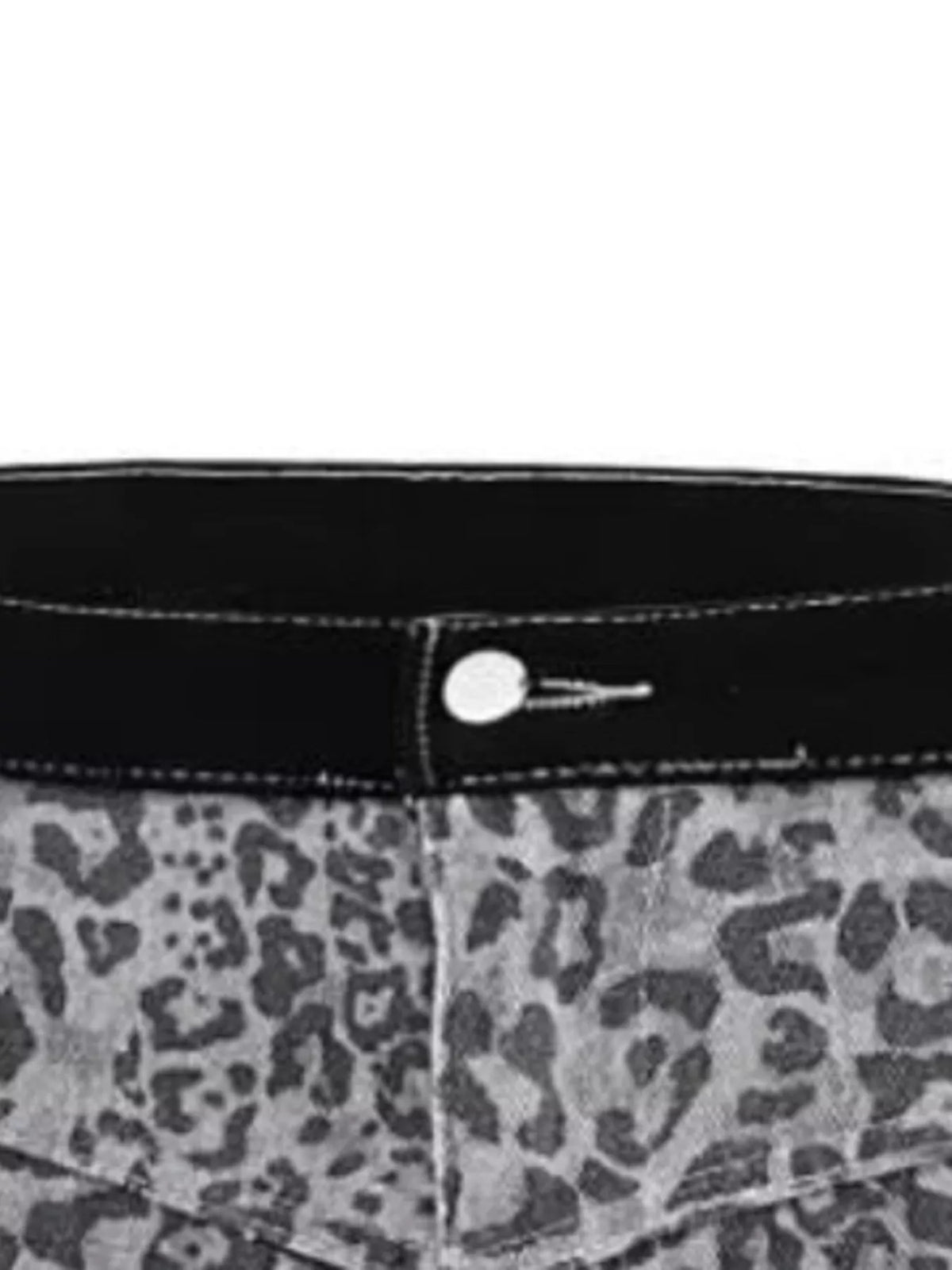 Contrast Pocket Wide-Leg Jeans in Leopard Print by Firm Stand
