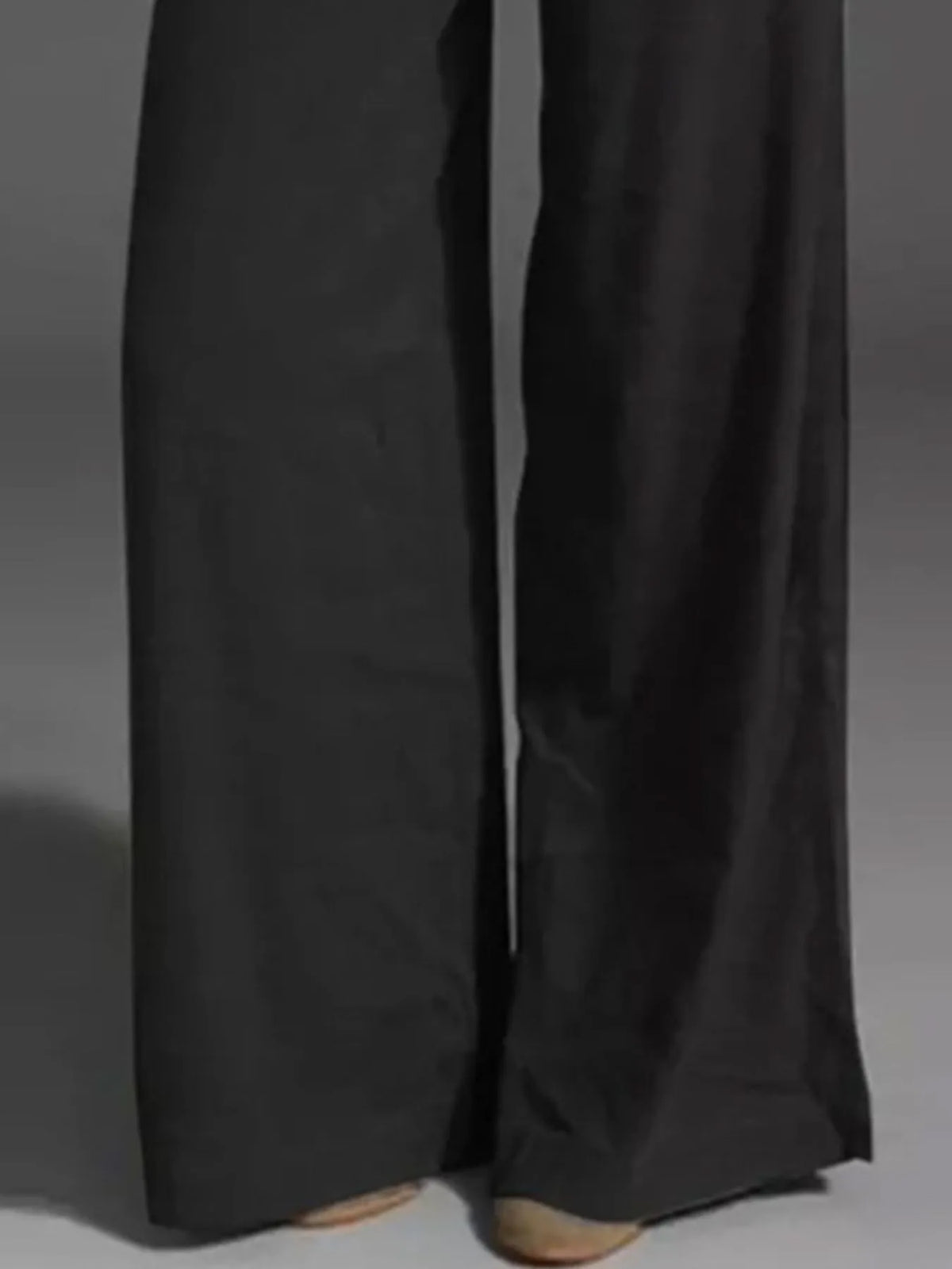 Plus-Size Wide Leg Pants with Pockets