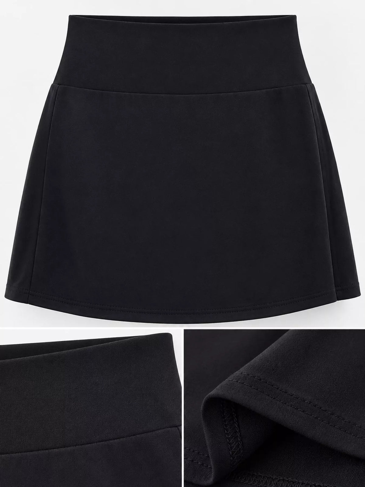 High-Waisted Pleated Active Skirt