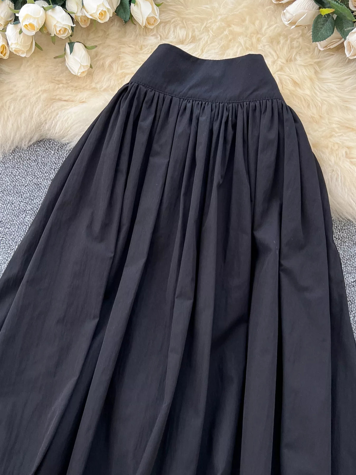 High-Waisted Skirt with Pockets