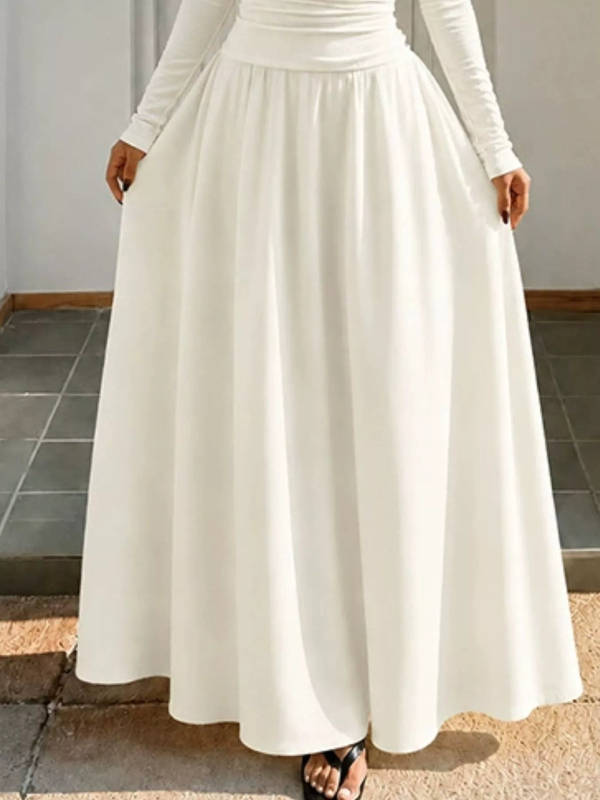 Off-the-Shoulder Ruched Maxi Dress