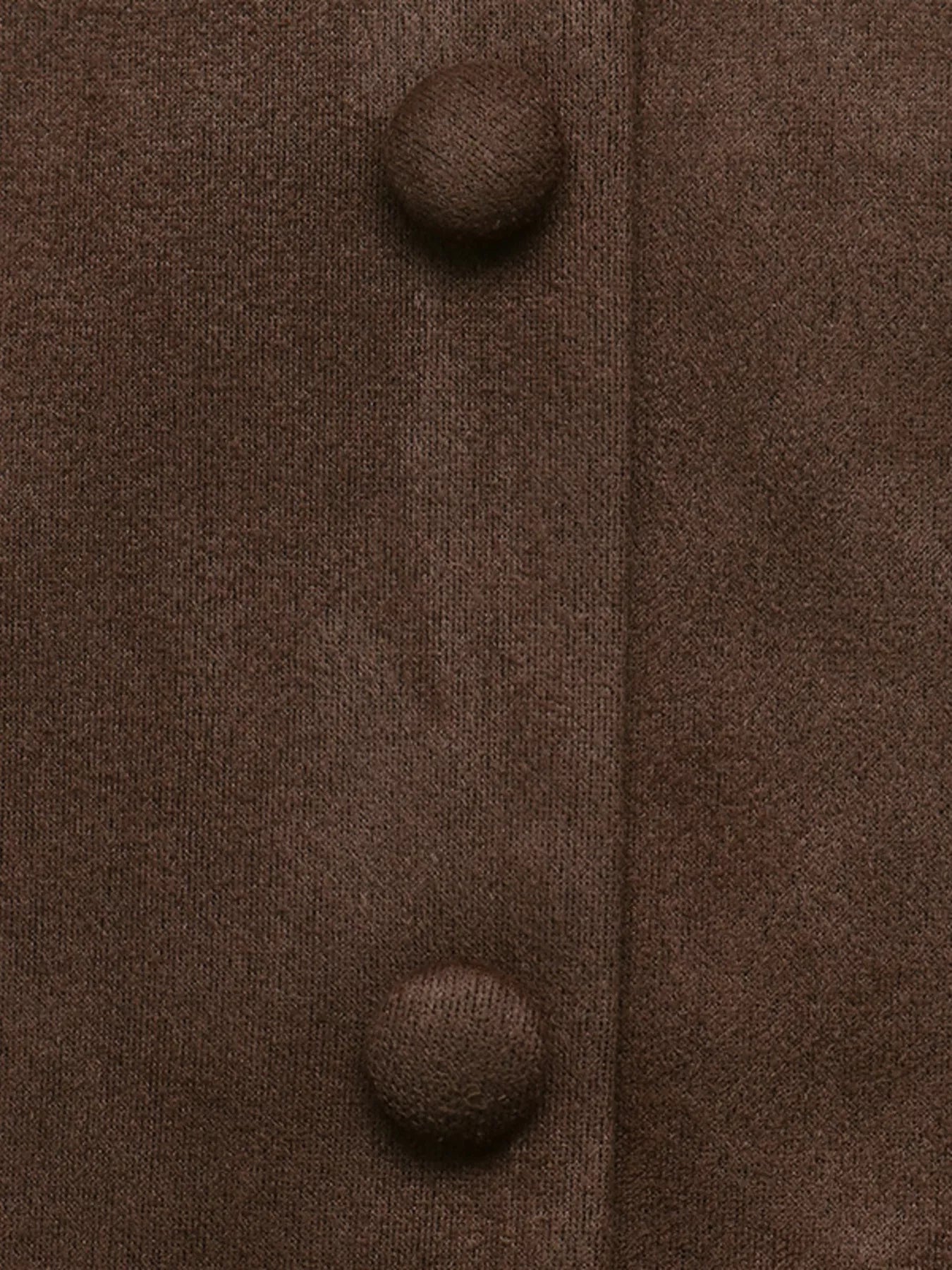 Button-Front Long Sleeve Blazer Dress in Coffee Brown