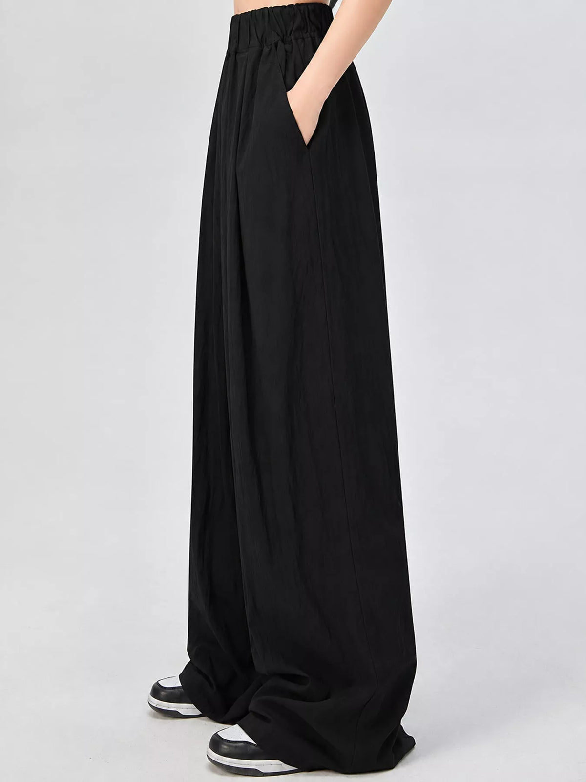 High-Waisted Loose Fit Wide-Leg Pants