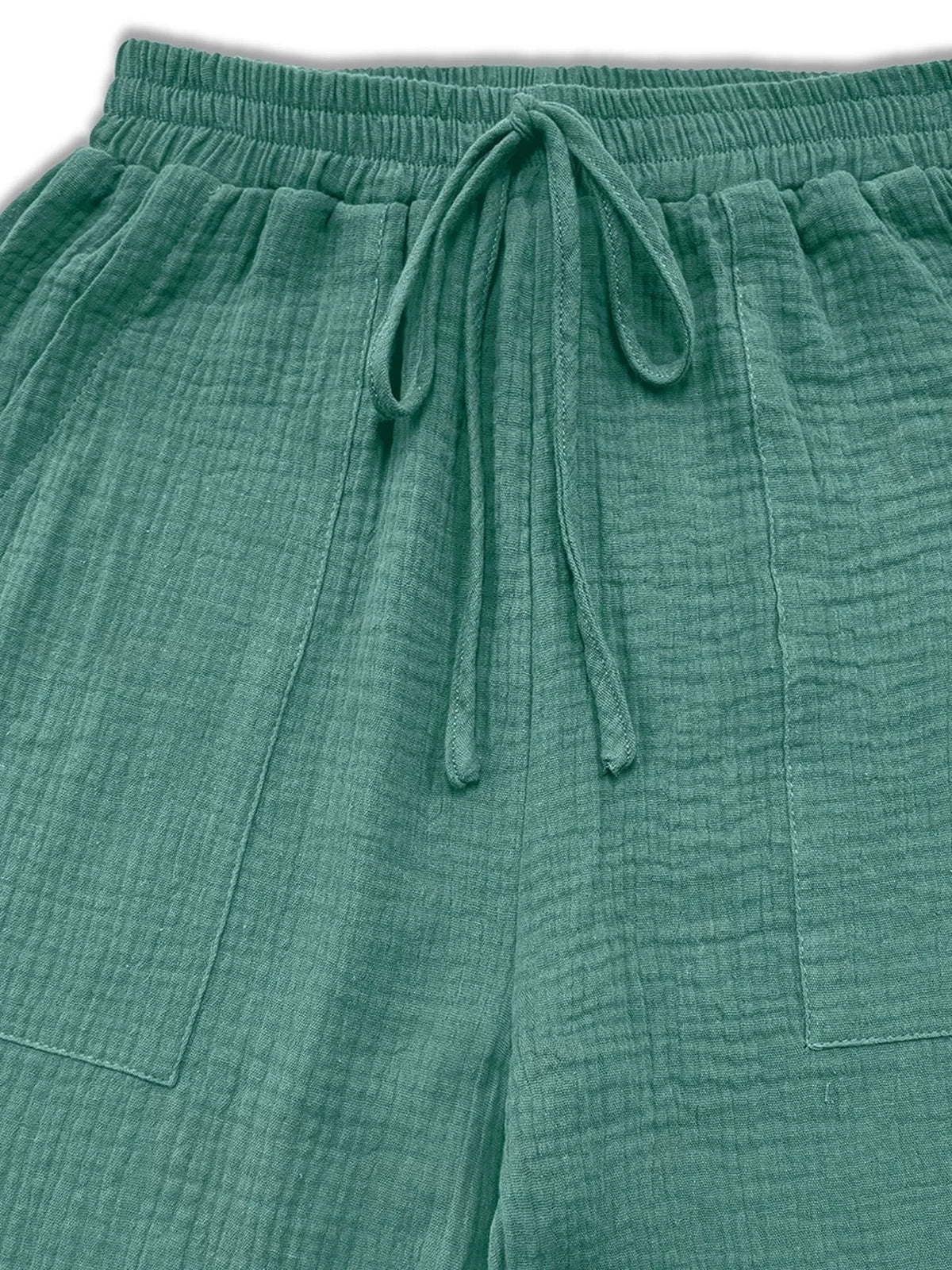 Loose-Fit Gauze Drawstring Pants