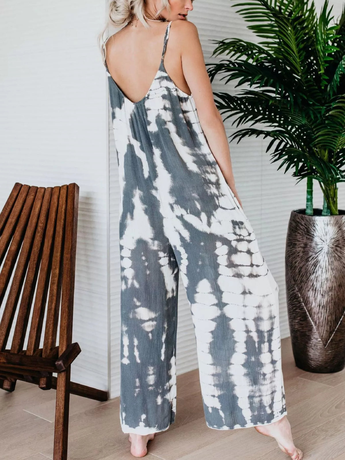 Tie-Dye Wide Leg Jumpsuit