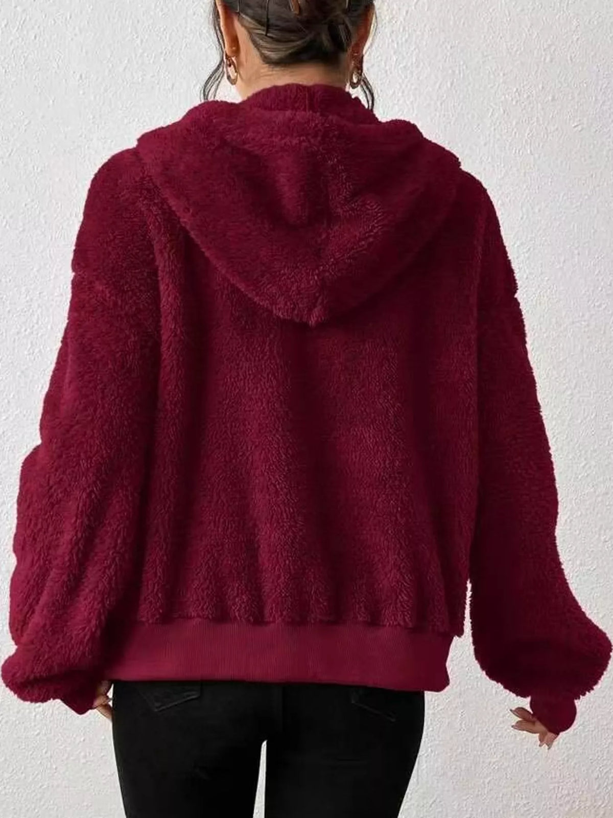 Fleece Zip-Up Hooded Jacket