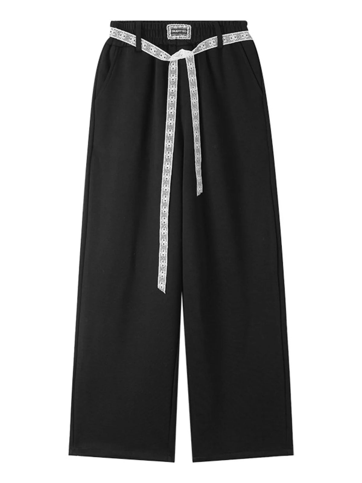 Oversized Elastic-Waist Wide-Leg Pants