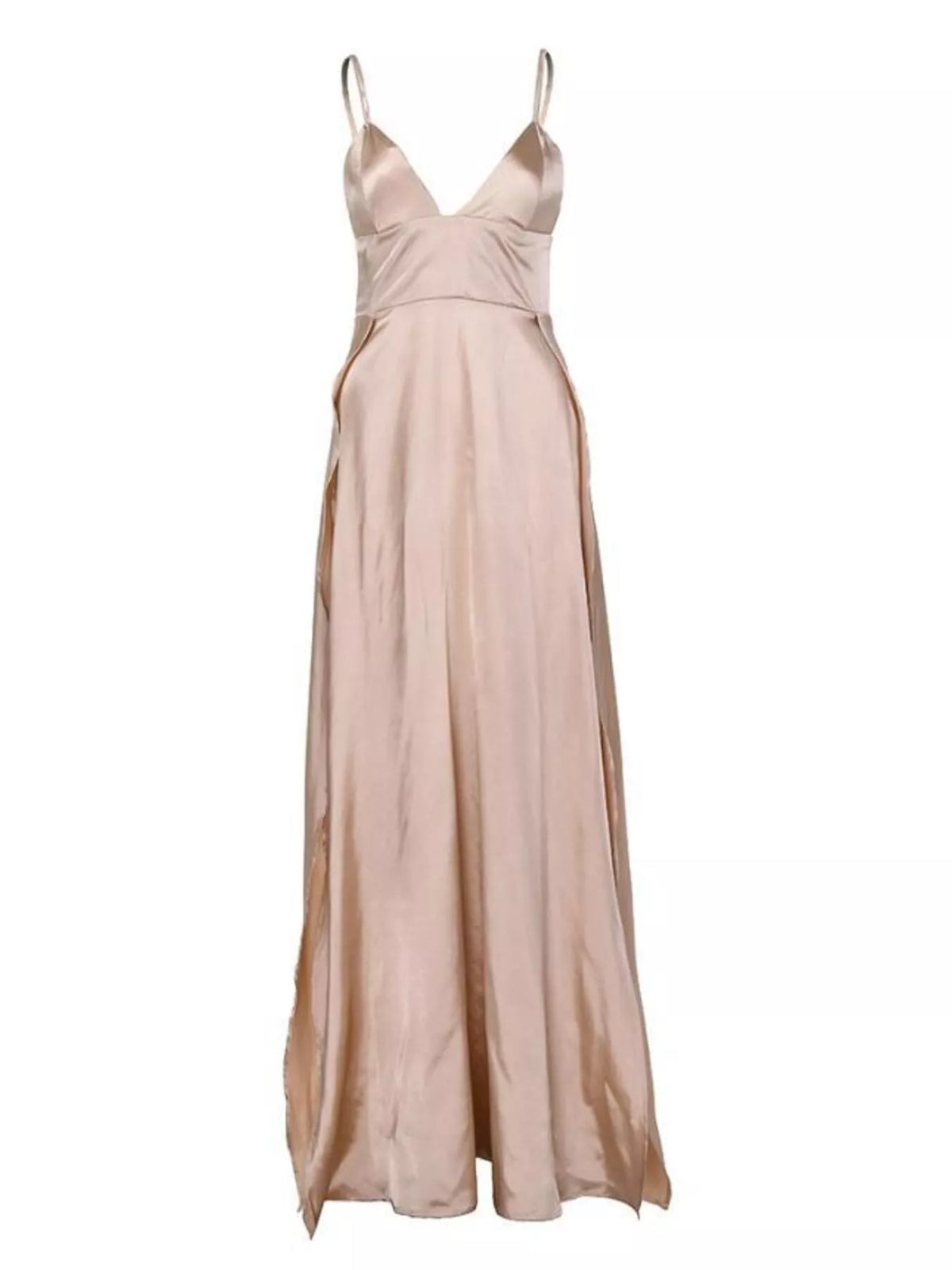 High-Slit Spaghetti Strap Maxi Dress