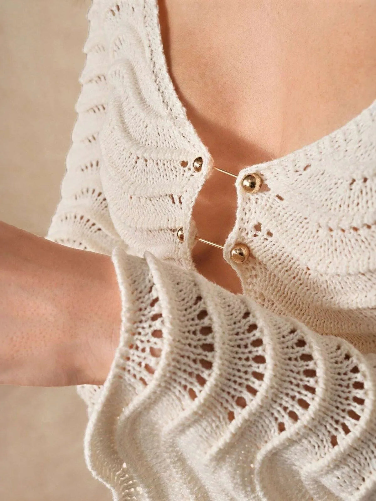 Openwork Crochet Maxi Dress with Cutouts