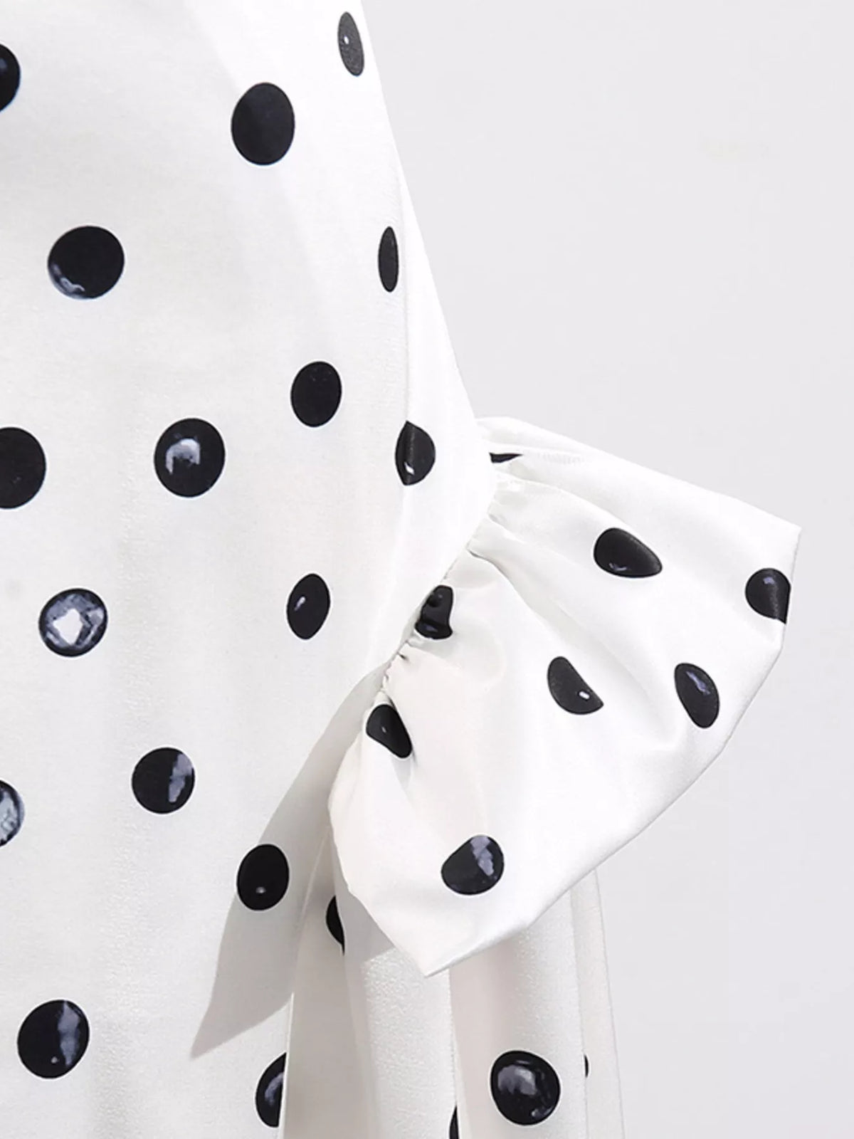 Polka Dot Ruffle Skirt in Beige