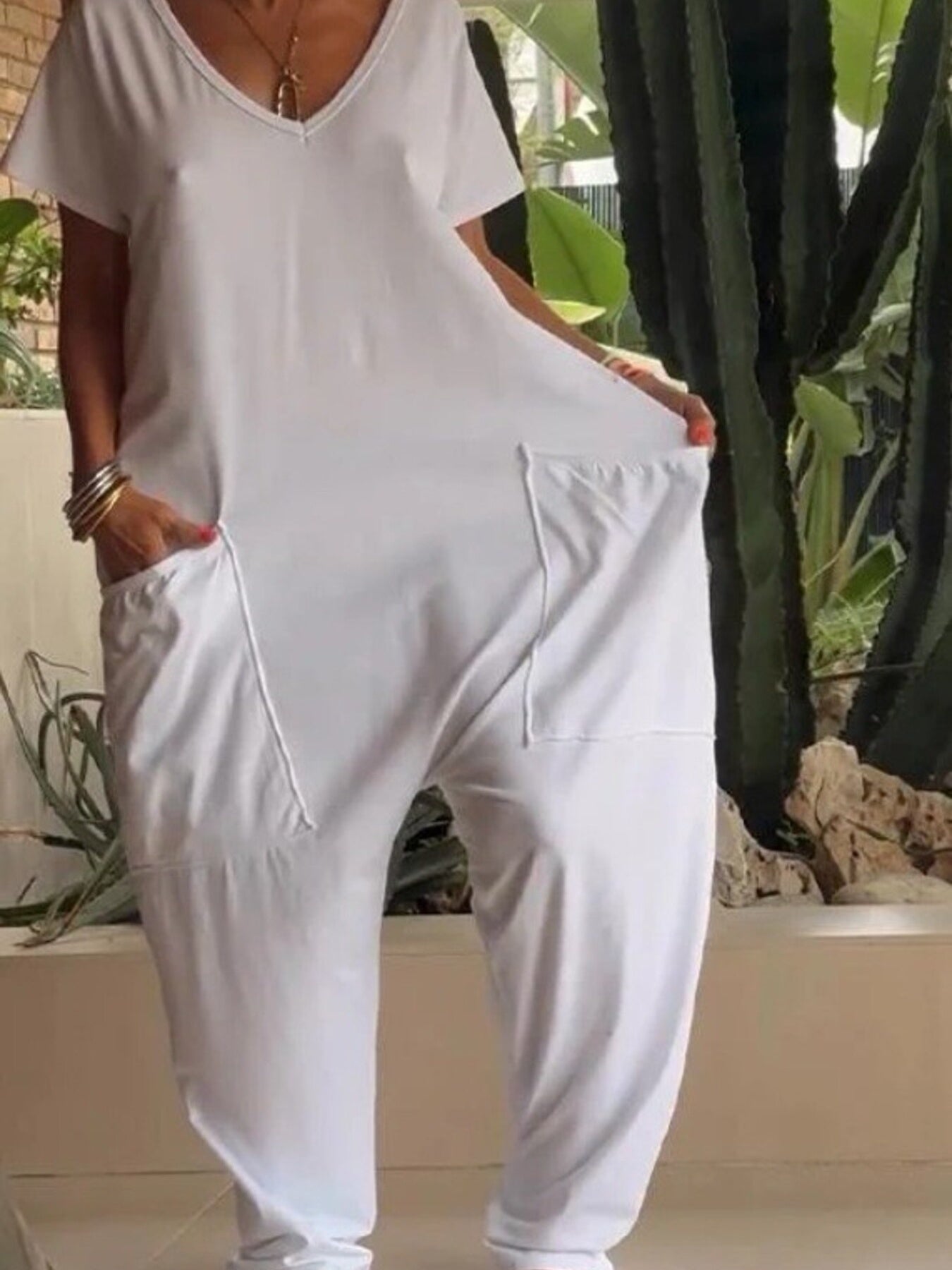Loose Fit Wide Leg Jumpsuit