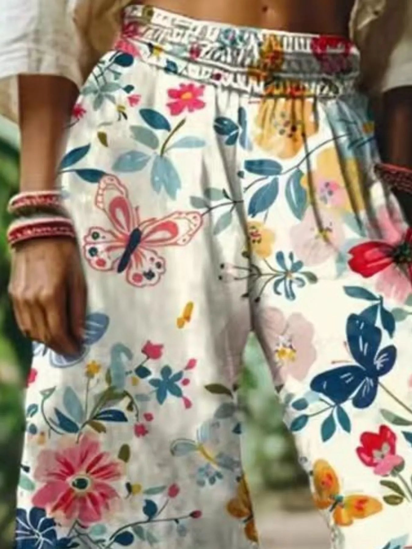 Floral Wide-Leg Pants