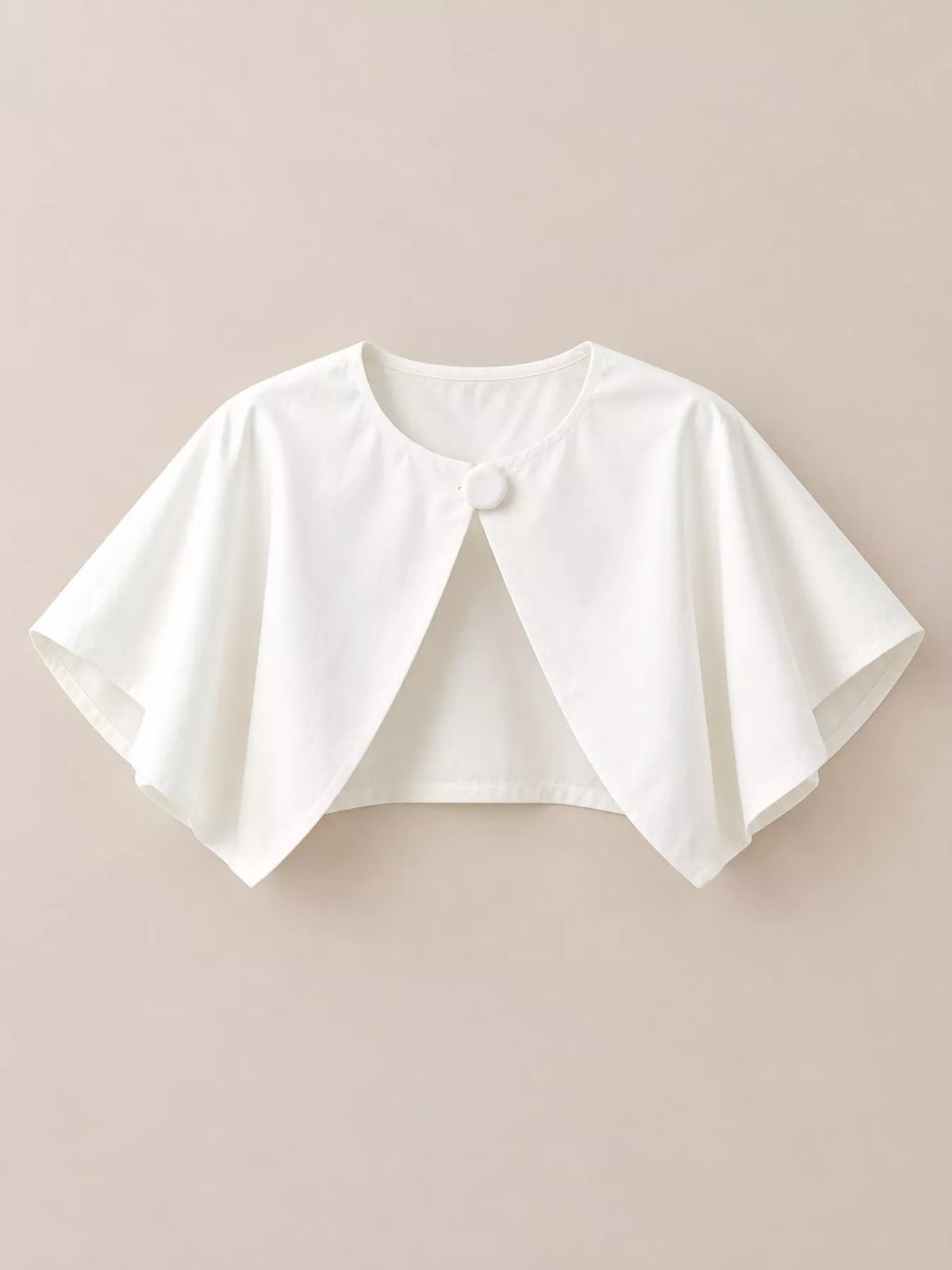 Single-Button Cropped Cape