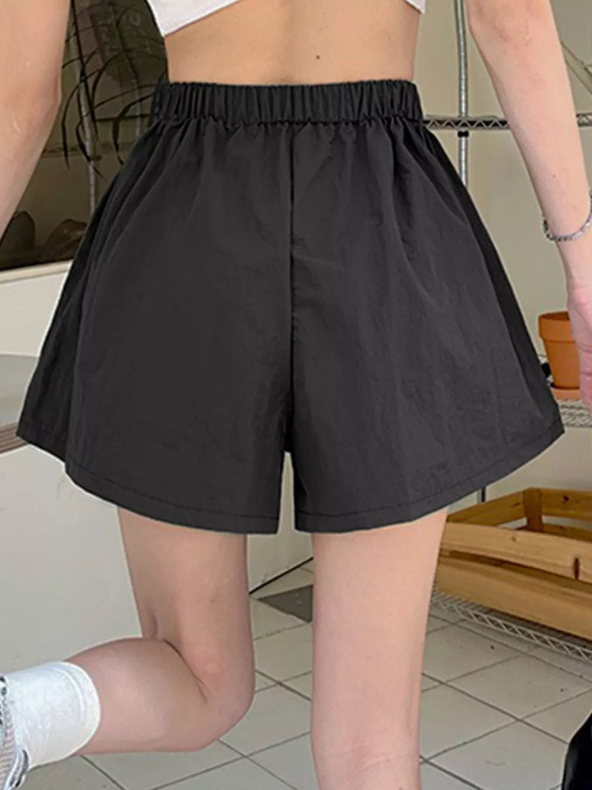 High Waist Cargo Shorts