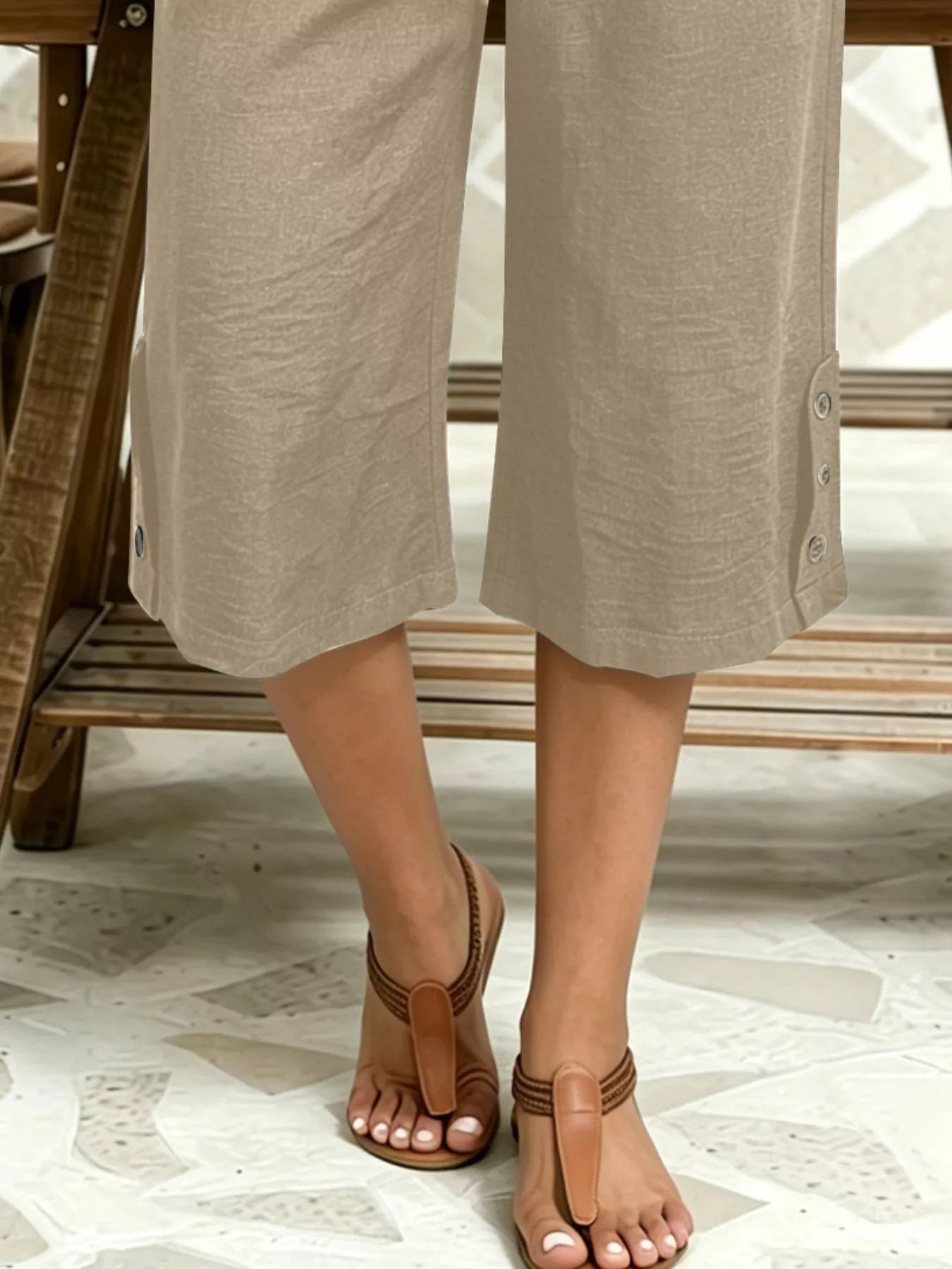 Paperbag Waist Drawstring Capris
